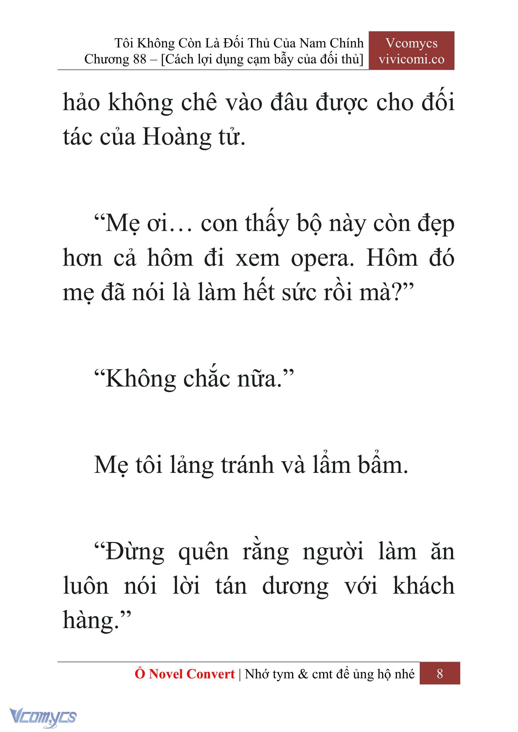 [Novel] Tôi Không Còn Là Đối Thủ Của Nam Chính Chap 88 - Trang 2