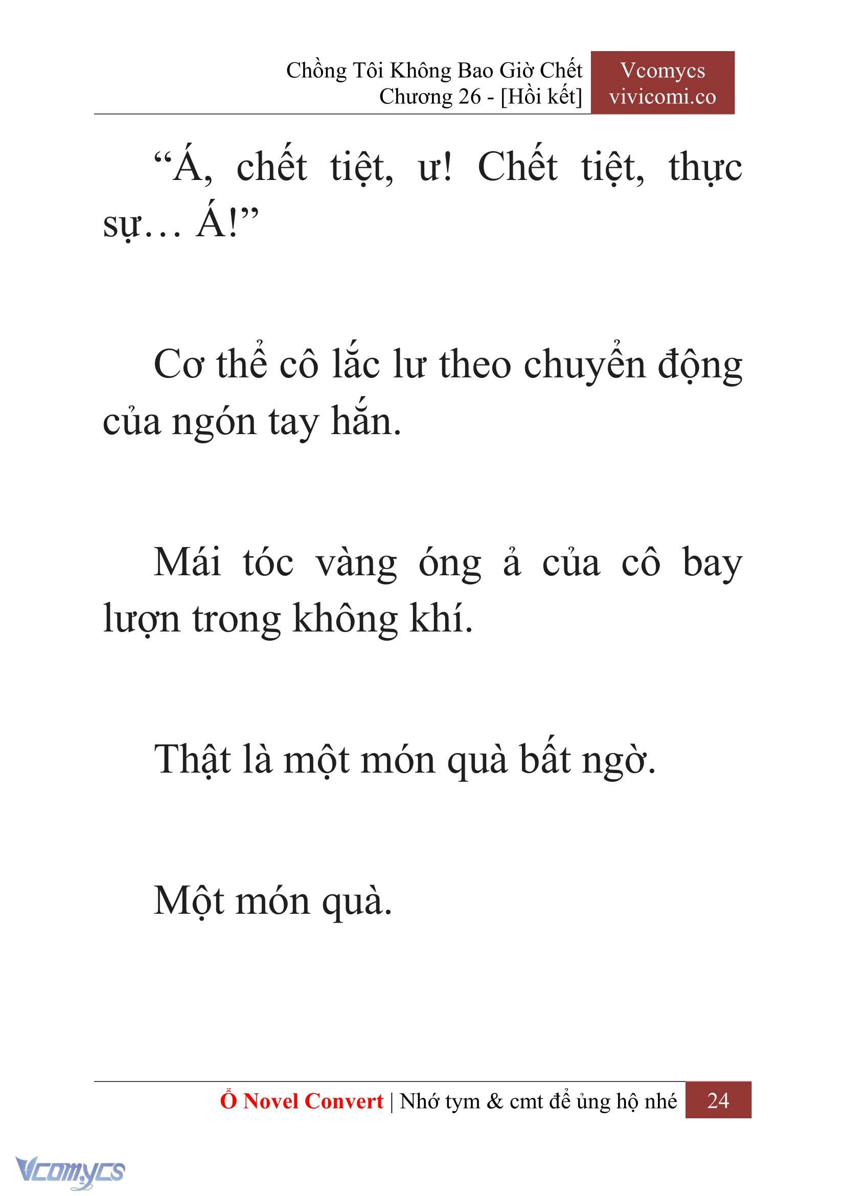 [Novel] Chồng Tôi Không Bao Giờ Chết Chap 26 - Trang 2