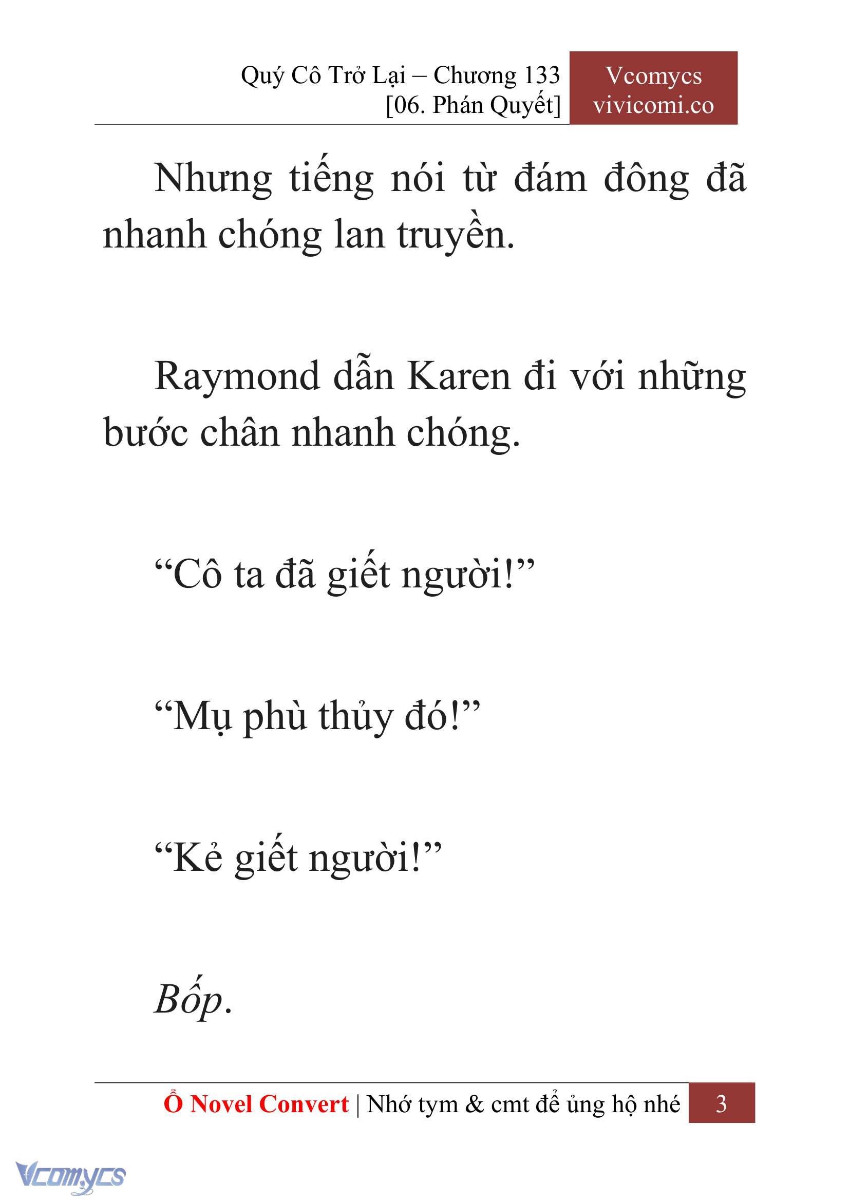 [Novel] Quý Cô Trở Lại Chap 133 - Next Chap 134