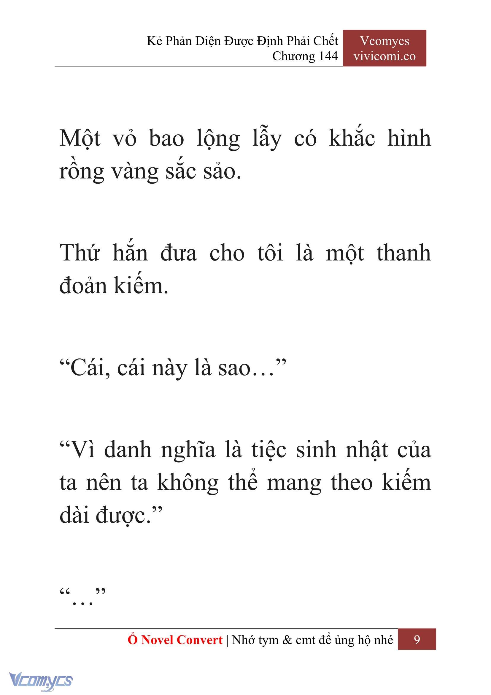 [Novel] Kẻ Phản Diện Được Định Phải Chết Chap 144 - Trang 2