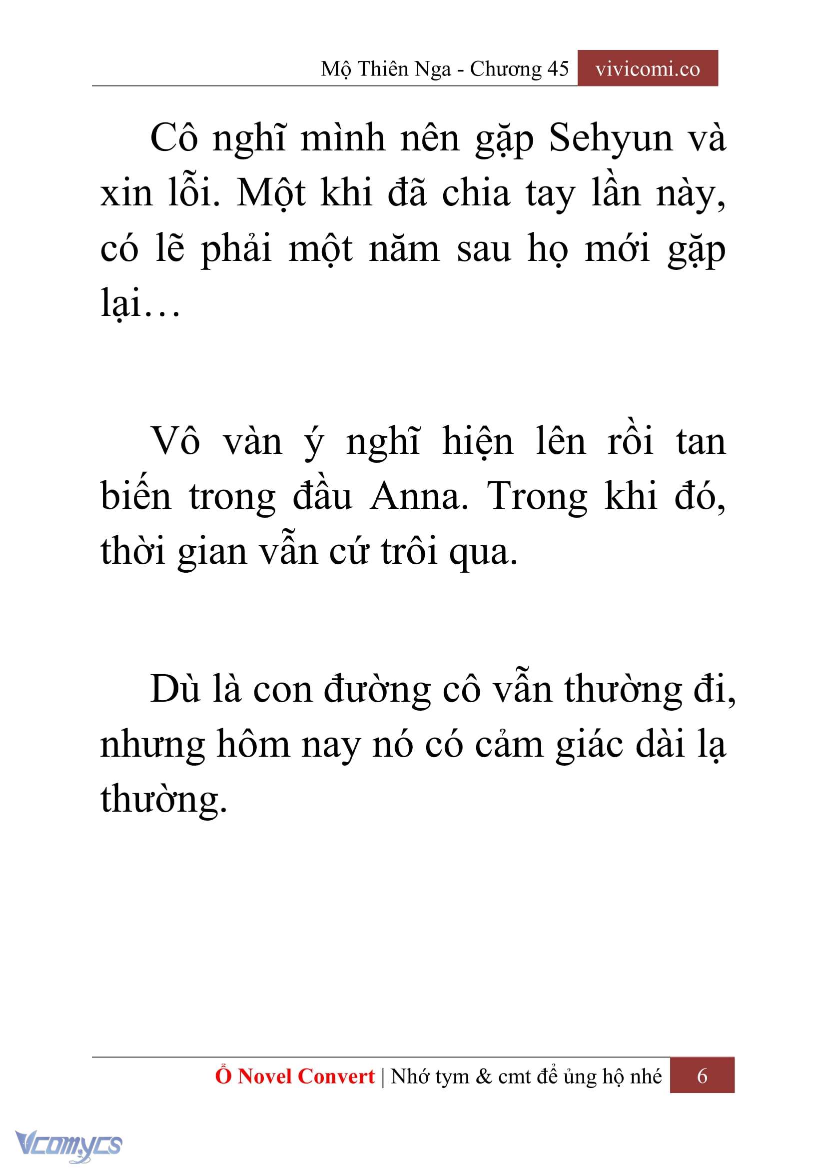 [Novel] Mộ Thiên Nga Chap 45 - Trang 2