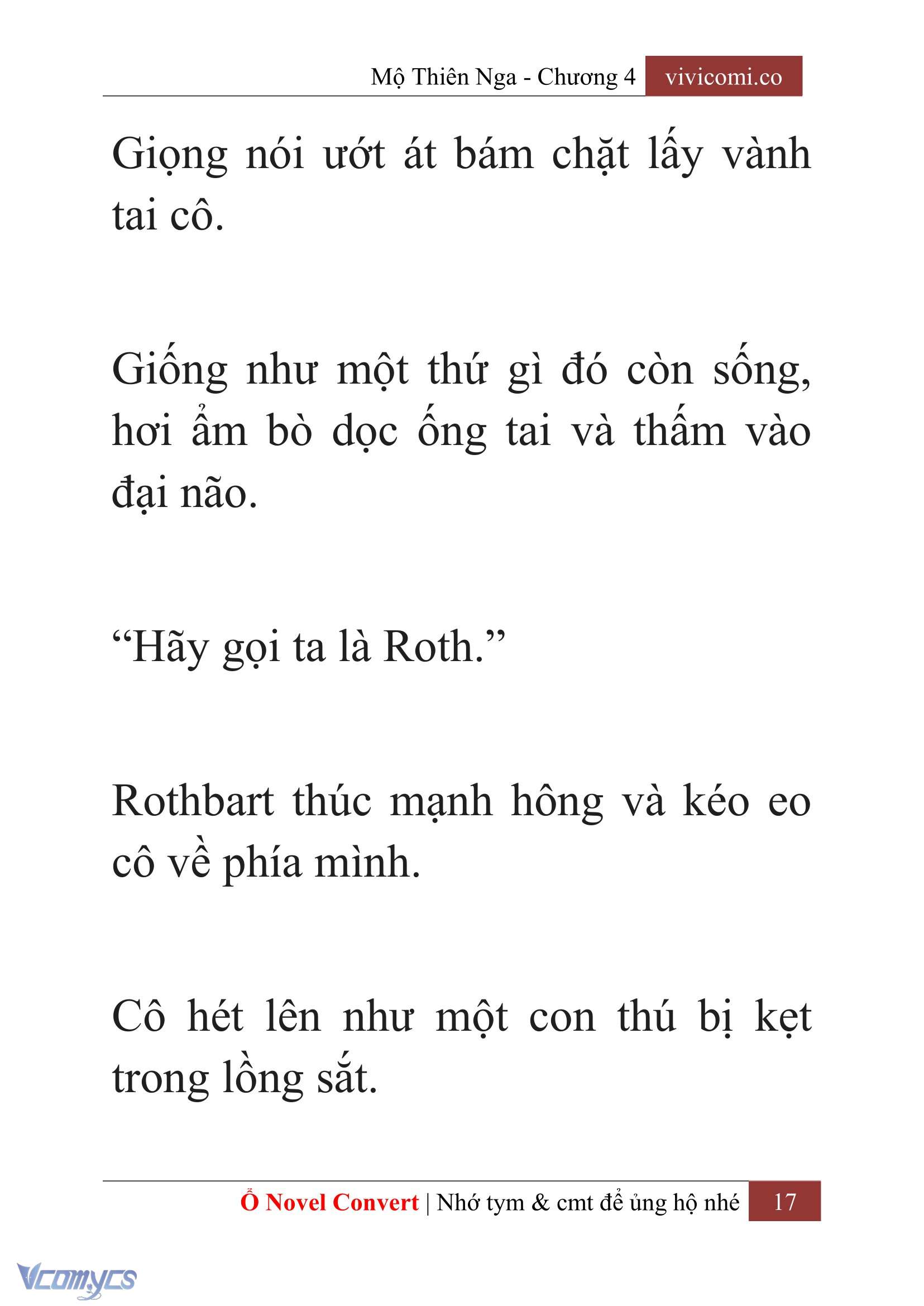 [Novel] Mộ Thiên Nga Chap 4 - Trang 2