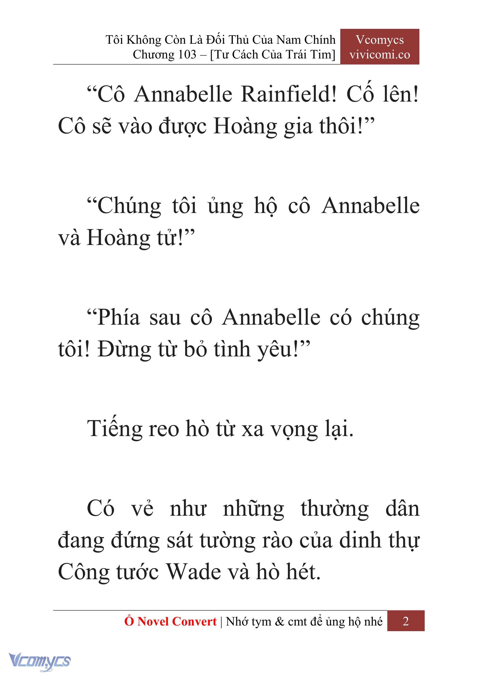 [Novel] Tôi Không Còn Là Đối Thủ Của Nam Chính Chap 103 - Trang 2