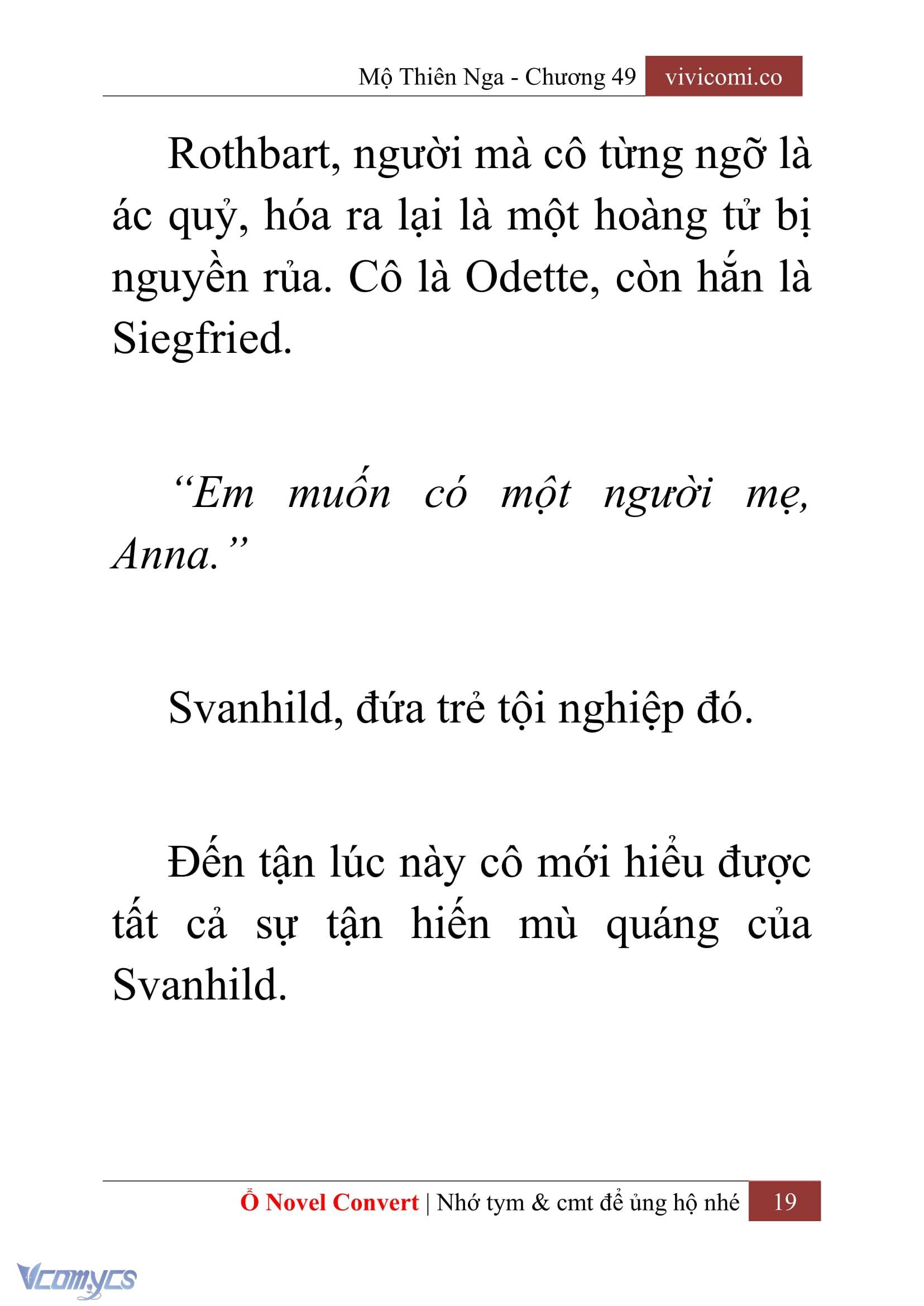 [Novel] Mộ Thiên Nga Chap 49 - Trang 2
