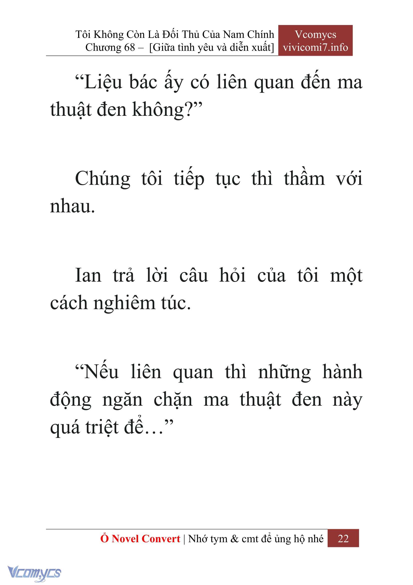 [Novel] Tôi Không Còn Là Đối Thủ Của Nam Chính Chap 68 - Trang 2
