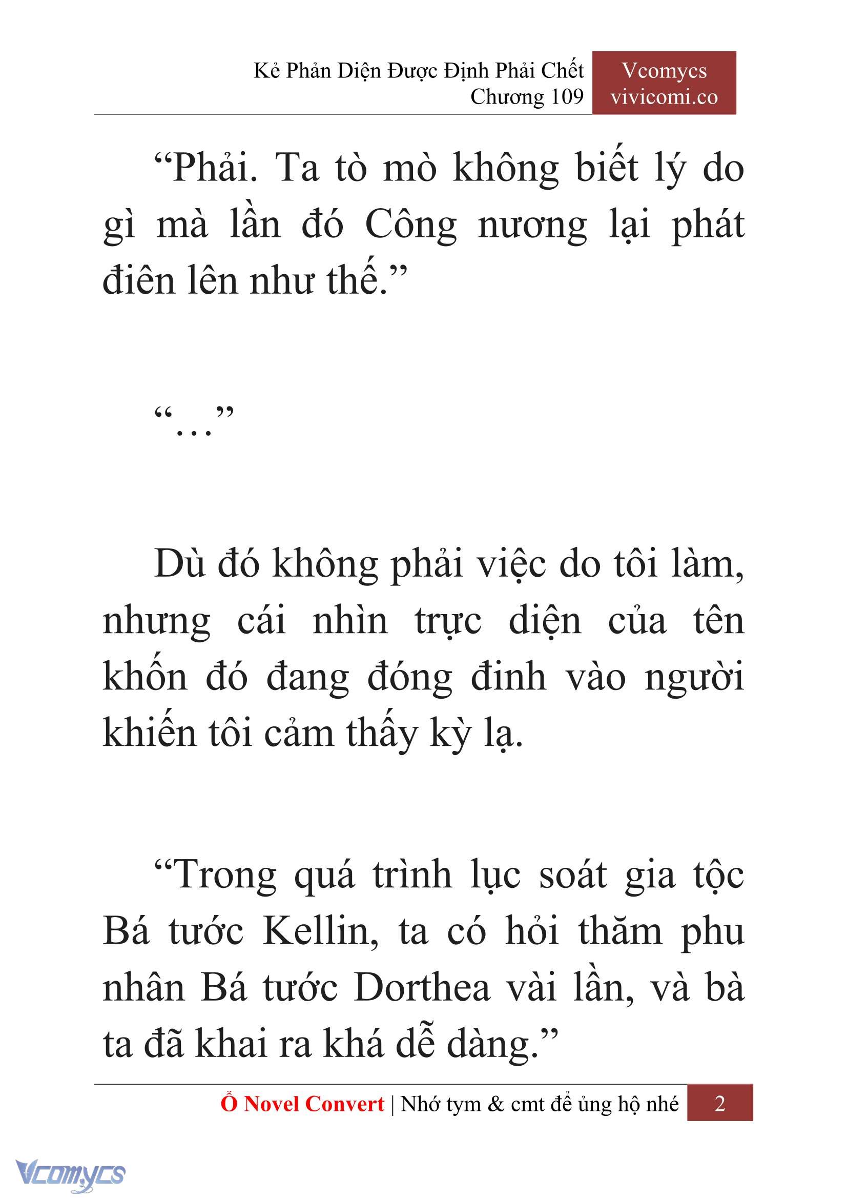 [Novel] Kẻ Phản Diện Được Định Phải Chết Chap 109 - Trang 2