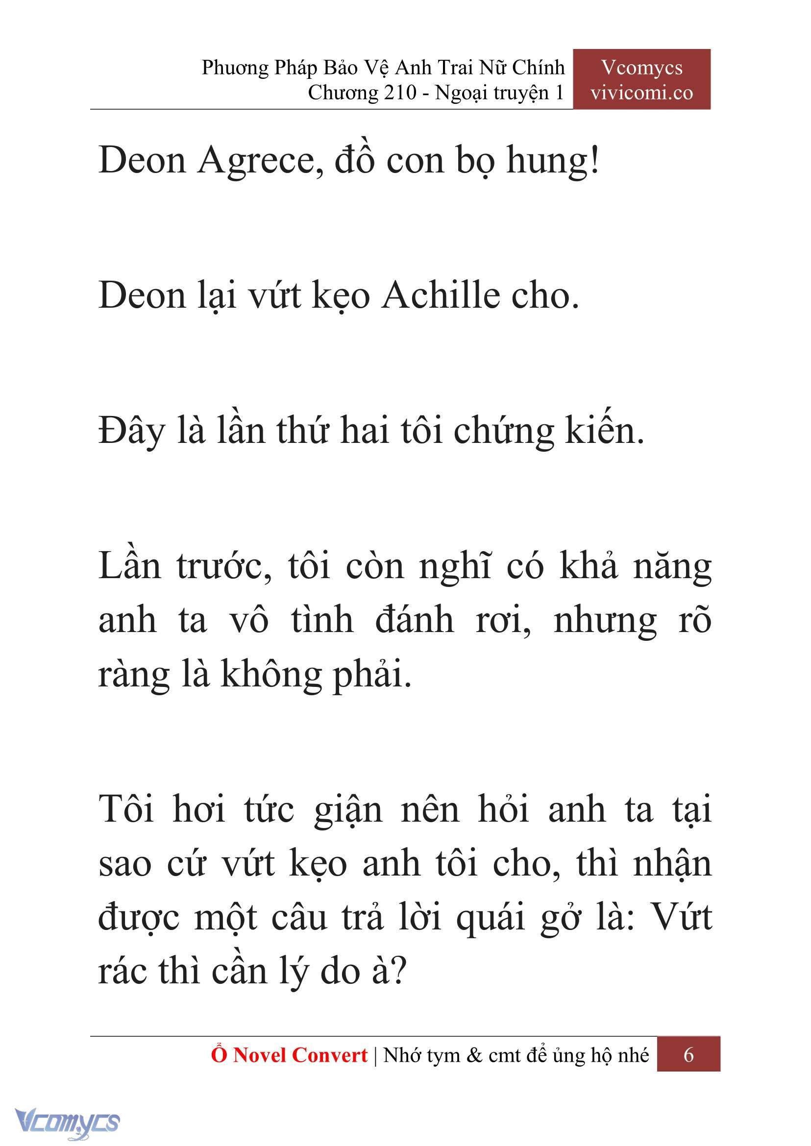 [Novel] Phương Pháp Bảo Vệ Anh Trai Nữ Chính Chap 210 - Trang 2