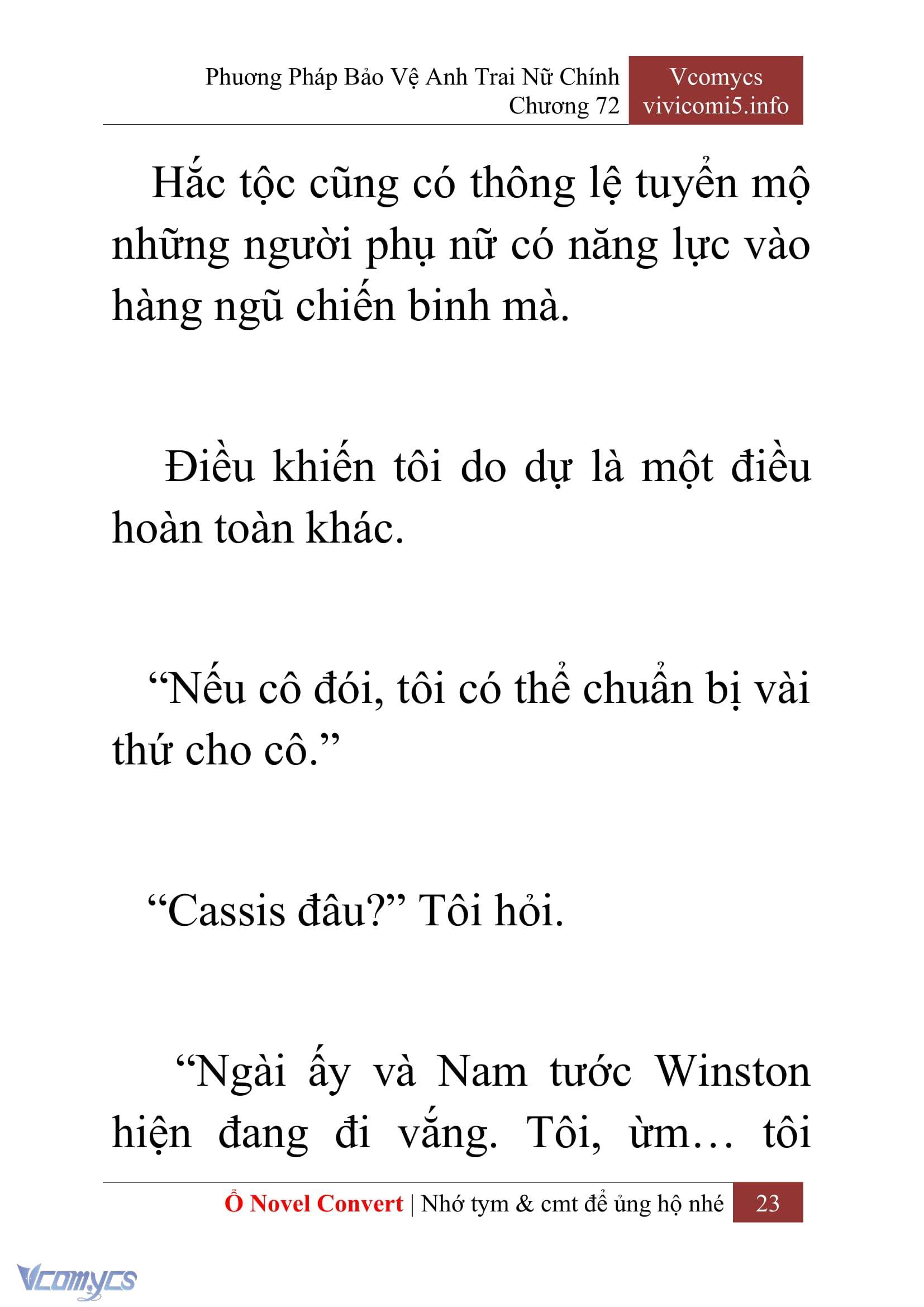 [Novel] Phương Pháp Bảo Vệ Anh Trai Nữ Chính Chap 72 - Trang 2