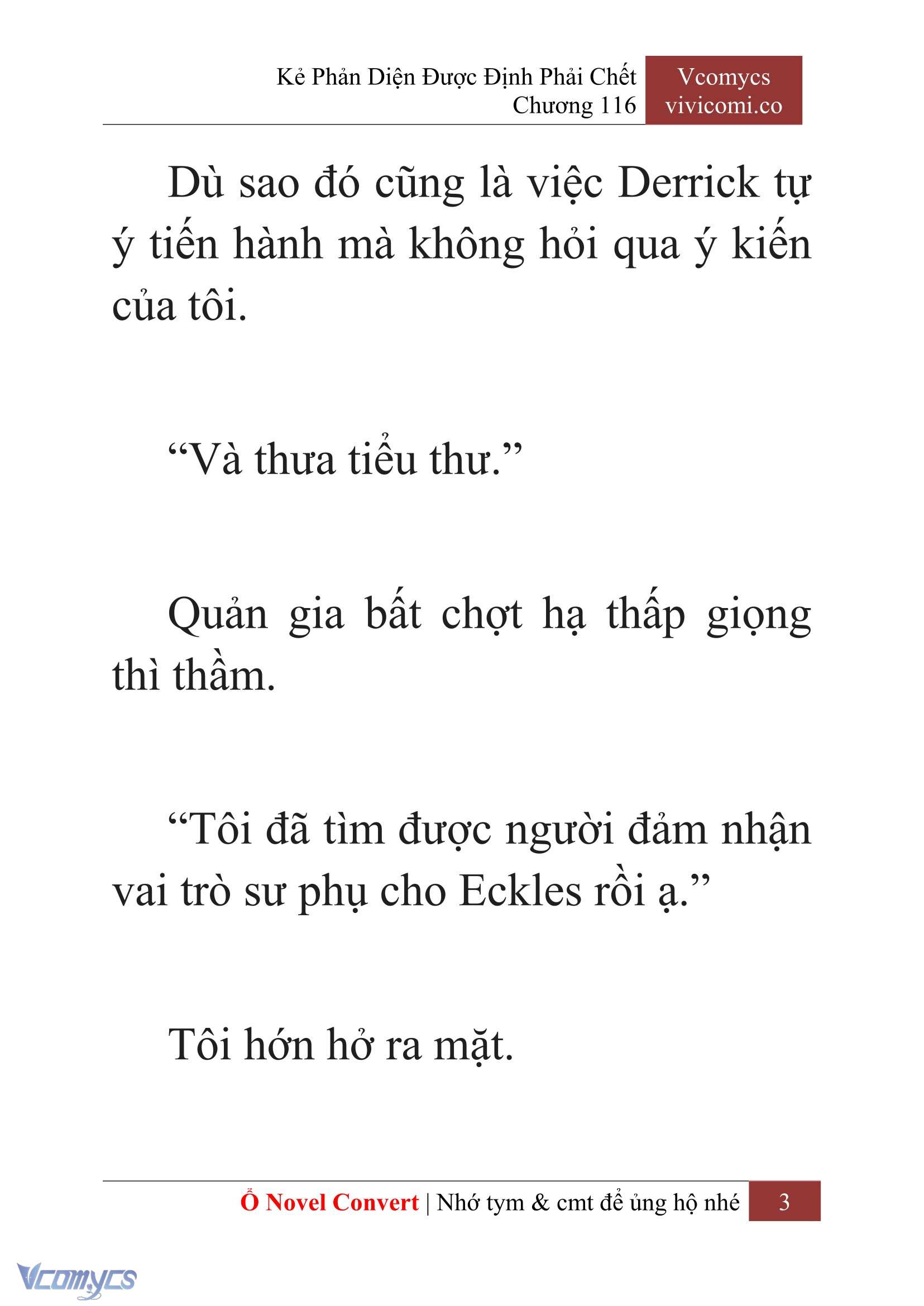 [Novel] Kẻ Phản Diện Được Định Phải Chết Chap 116 - Trang 2