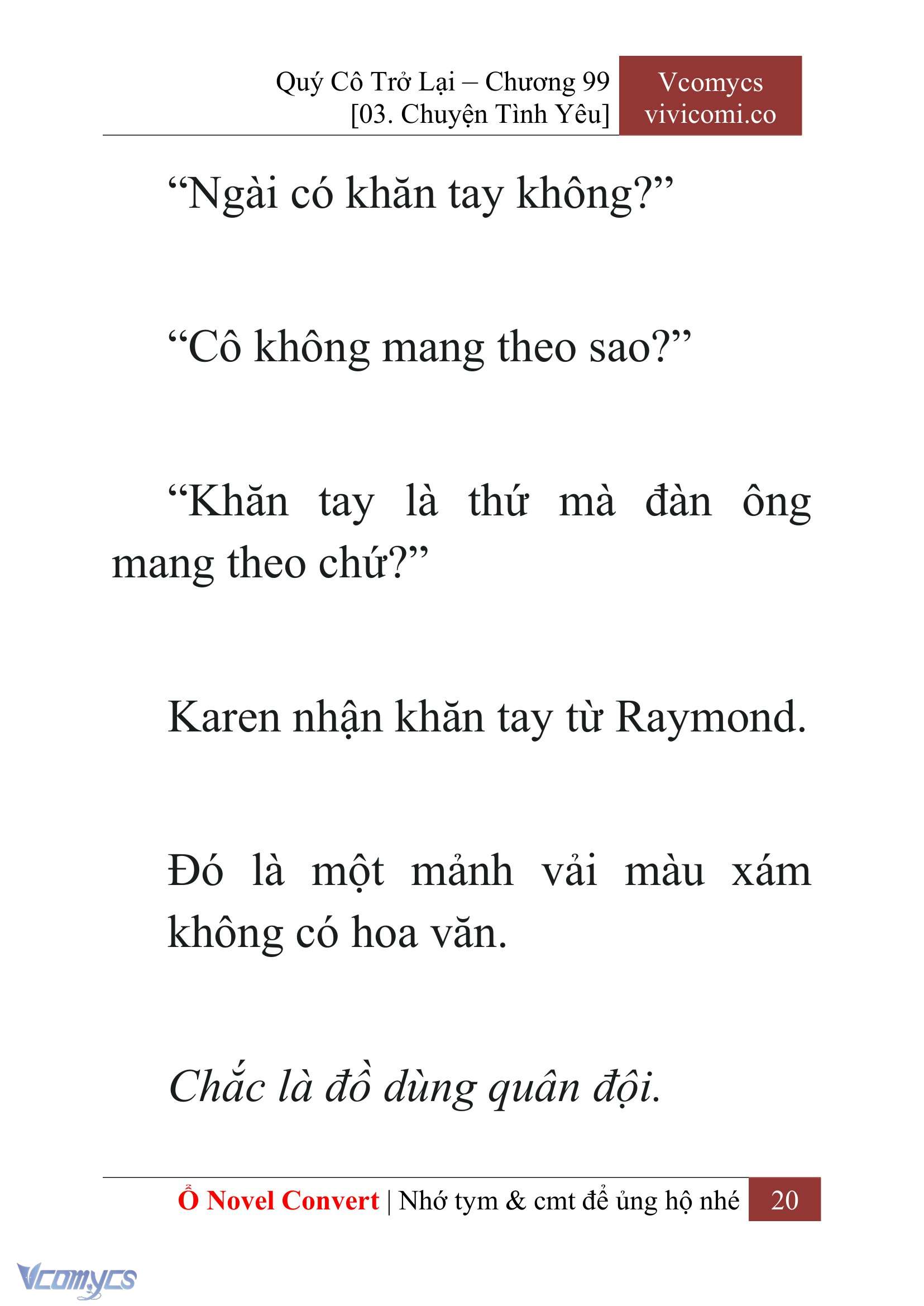 [Novel] Quý Cô Trở Lại Chap 99 - Trang 2