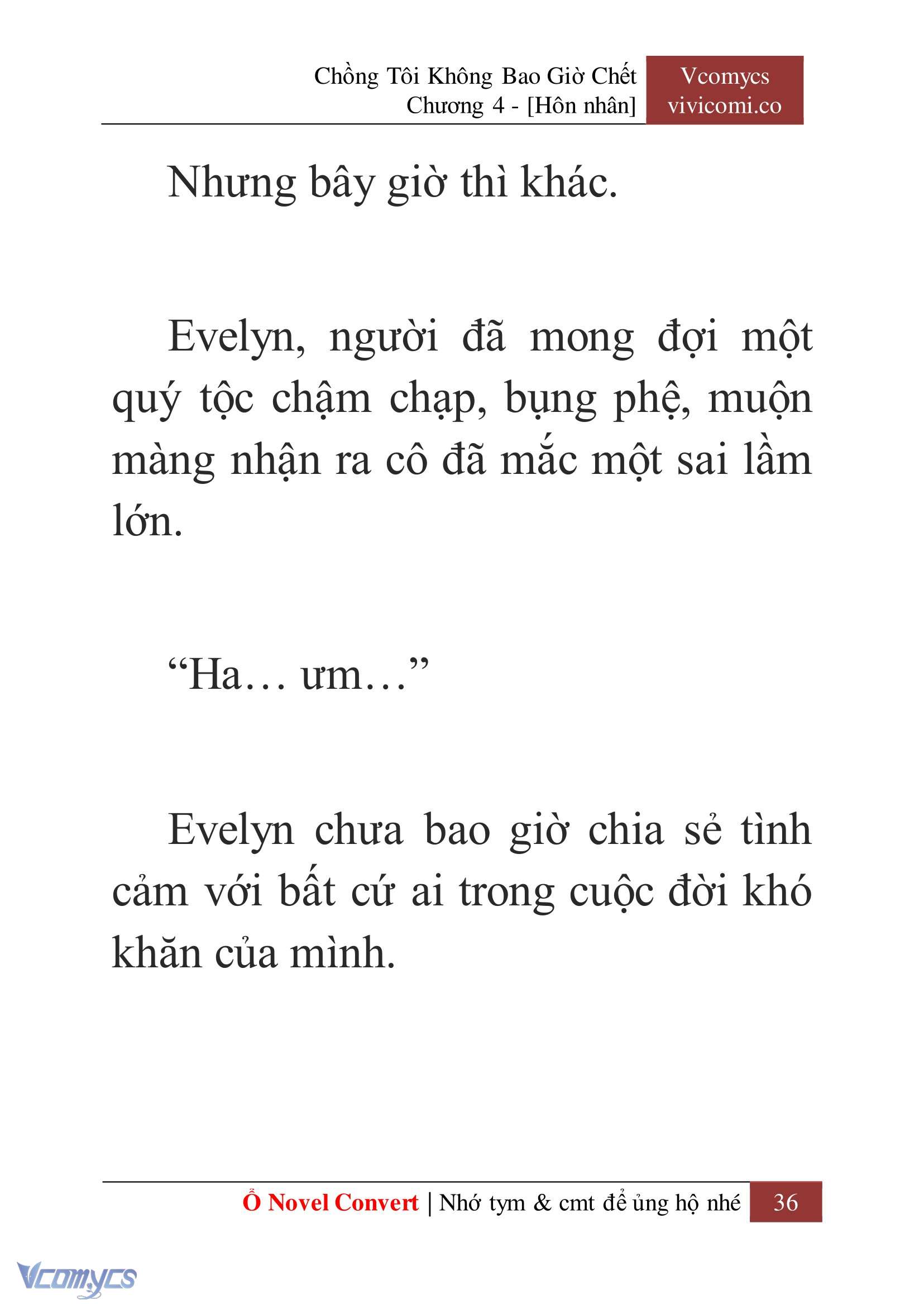 [Novel] Chồng Tôi Không Bao Giờ Chết Chap 4 - Next Chap 5