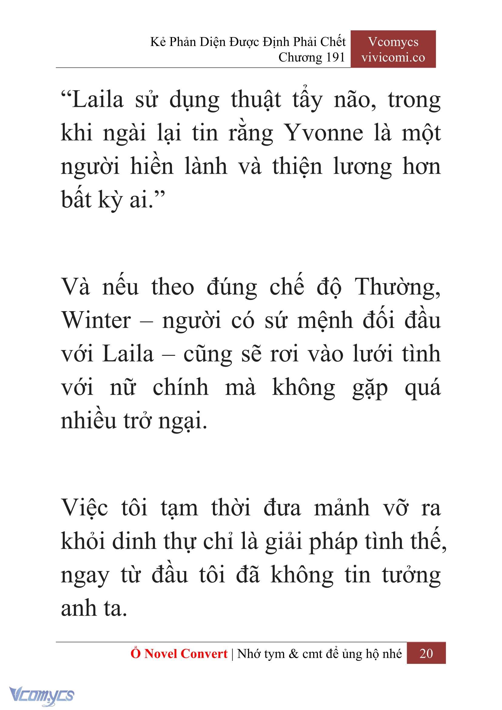 [Novel] Kẻ Phản Diện Được Định Phải Chết Chap 191 - Trang 2