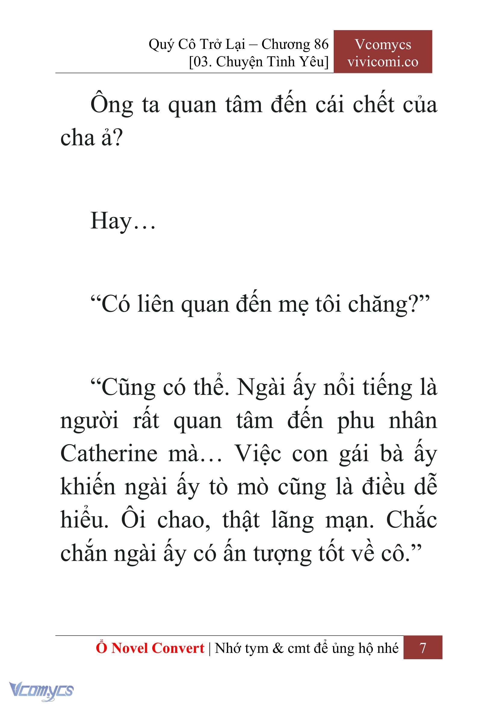 [Novel] Quý Cô Trở Lại Chap 86 - Trang 2