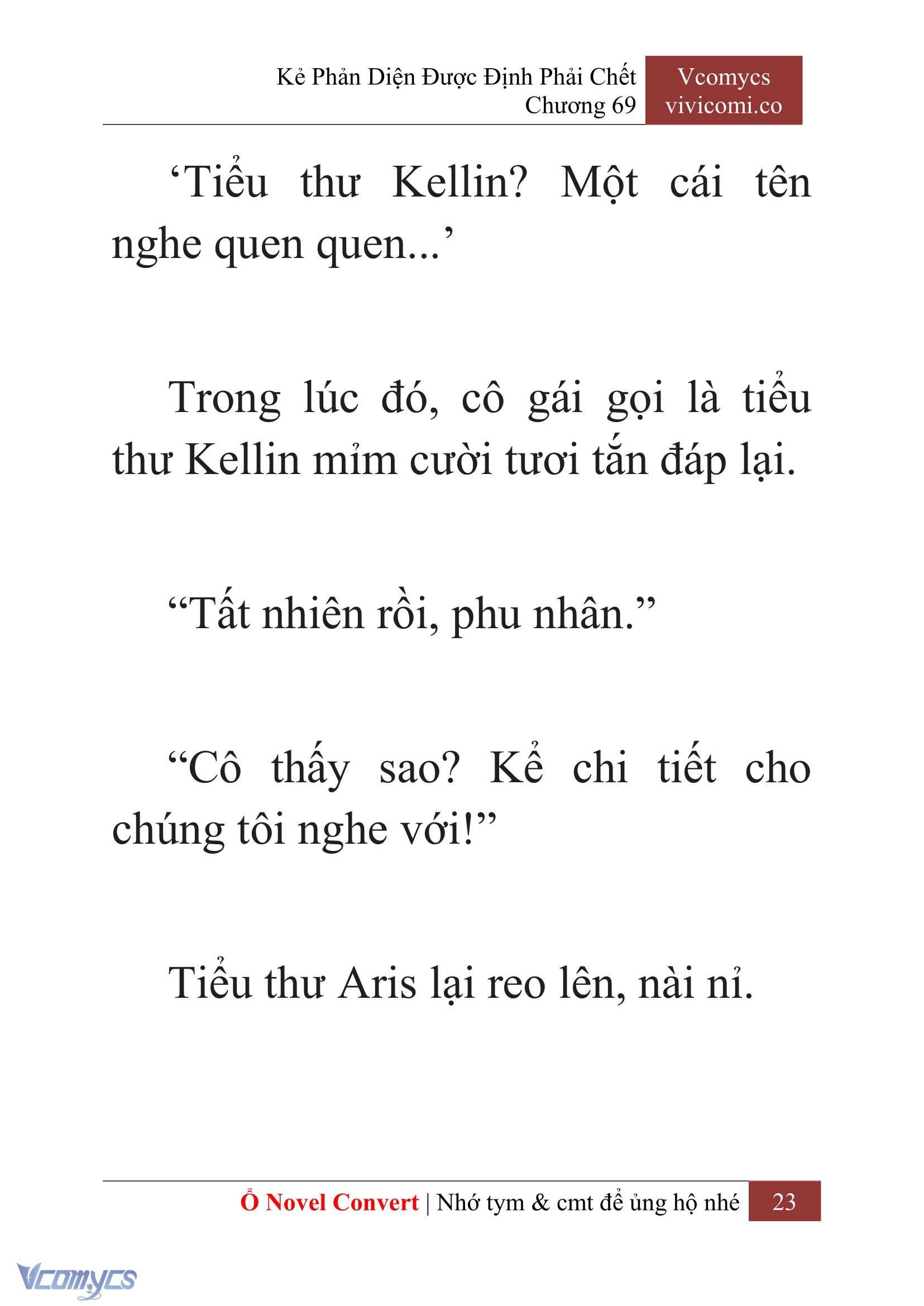 [Novel] Kẻ Phản Diện Được Định Phải Chết Chap 69 - Trang 2