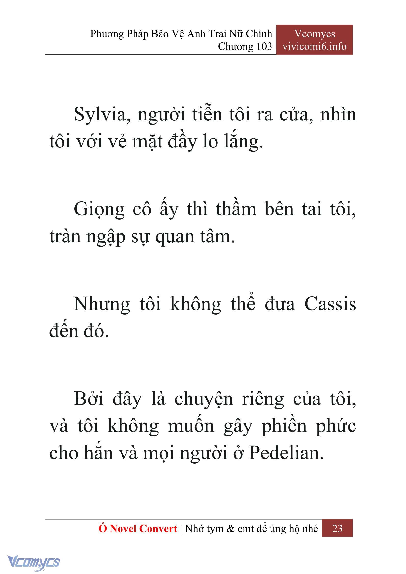 [Novel] Phương Pháp Bảo Vệ Anh Trai Nữ Chính Chap 103 - Trang 2
