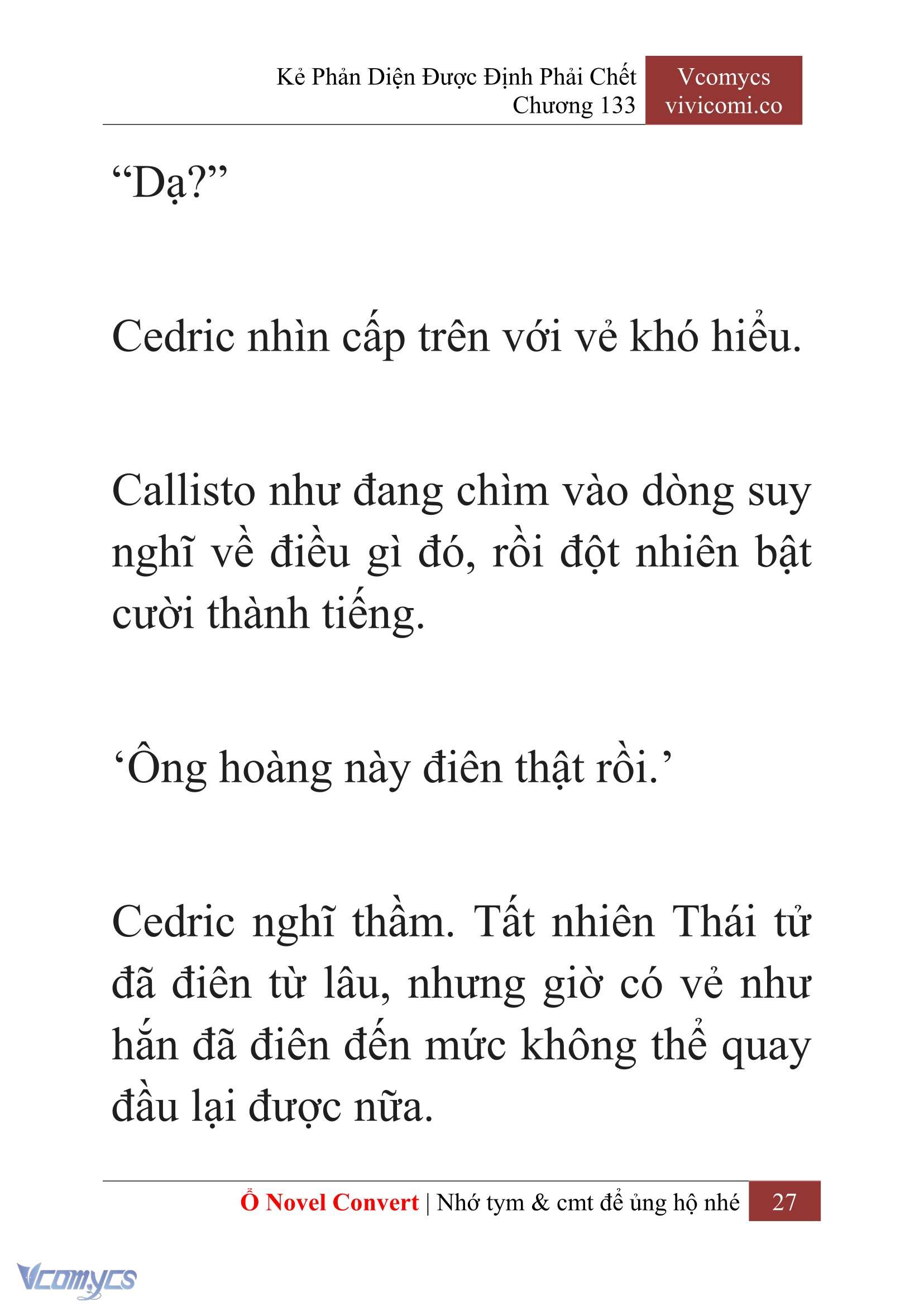 [Novel] Kẻ Phản Diện Được Định Phải Chết Chap 133 - Trang 2