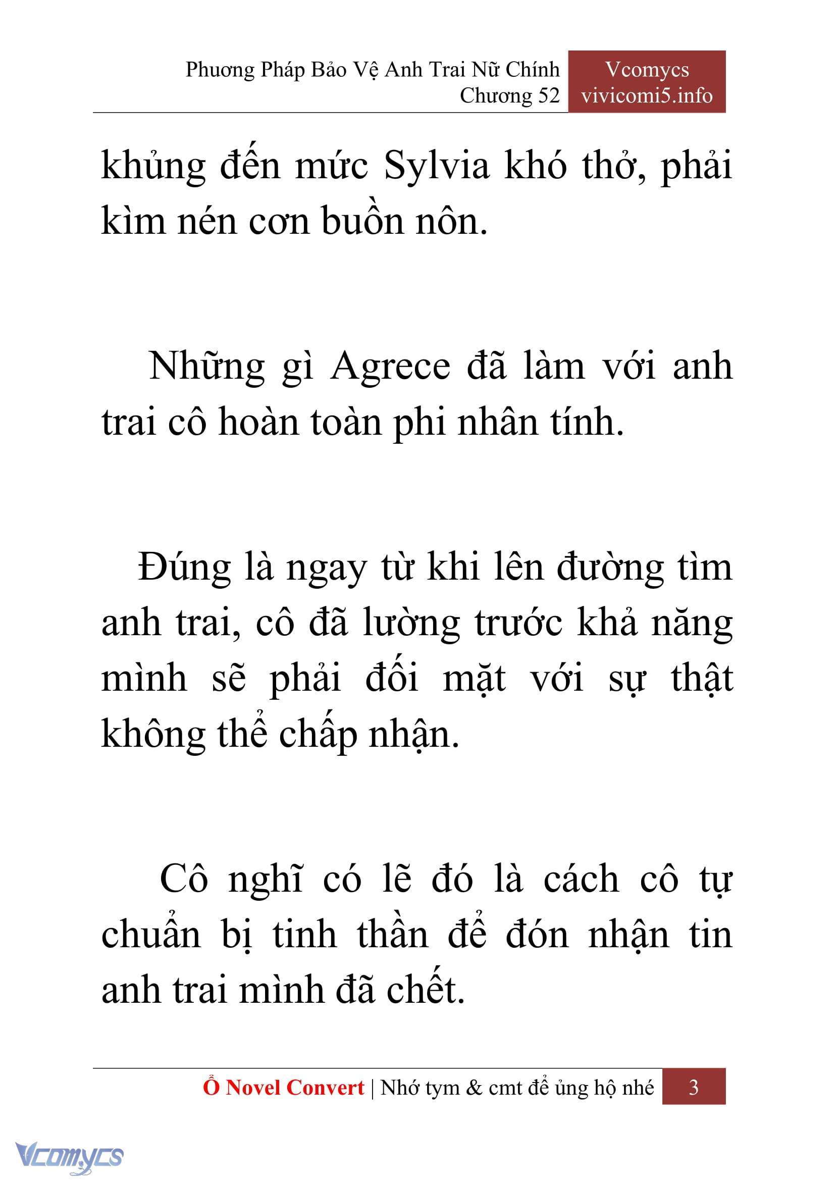 [Novel] Phương Pháp Bảo Vệ Anh Trai Nữ Chính Chap 52 - Trang 2