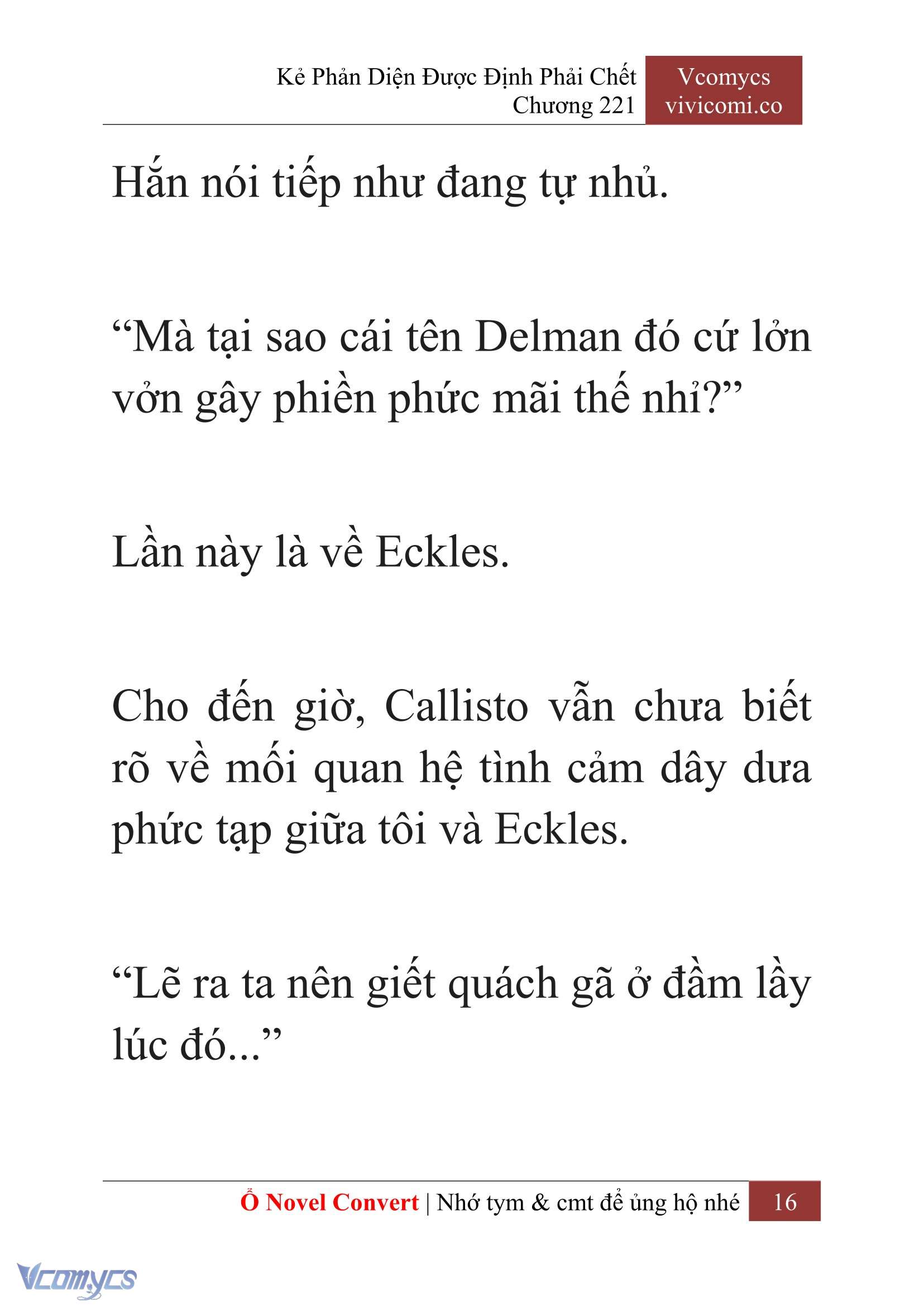 [Novel] Kẻ Phản Diện Được Định Phải Chết Chap 221 - Next Chap 222