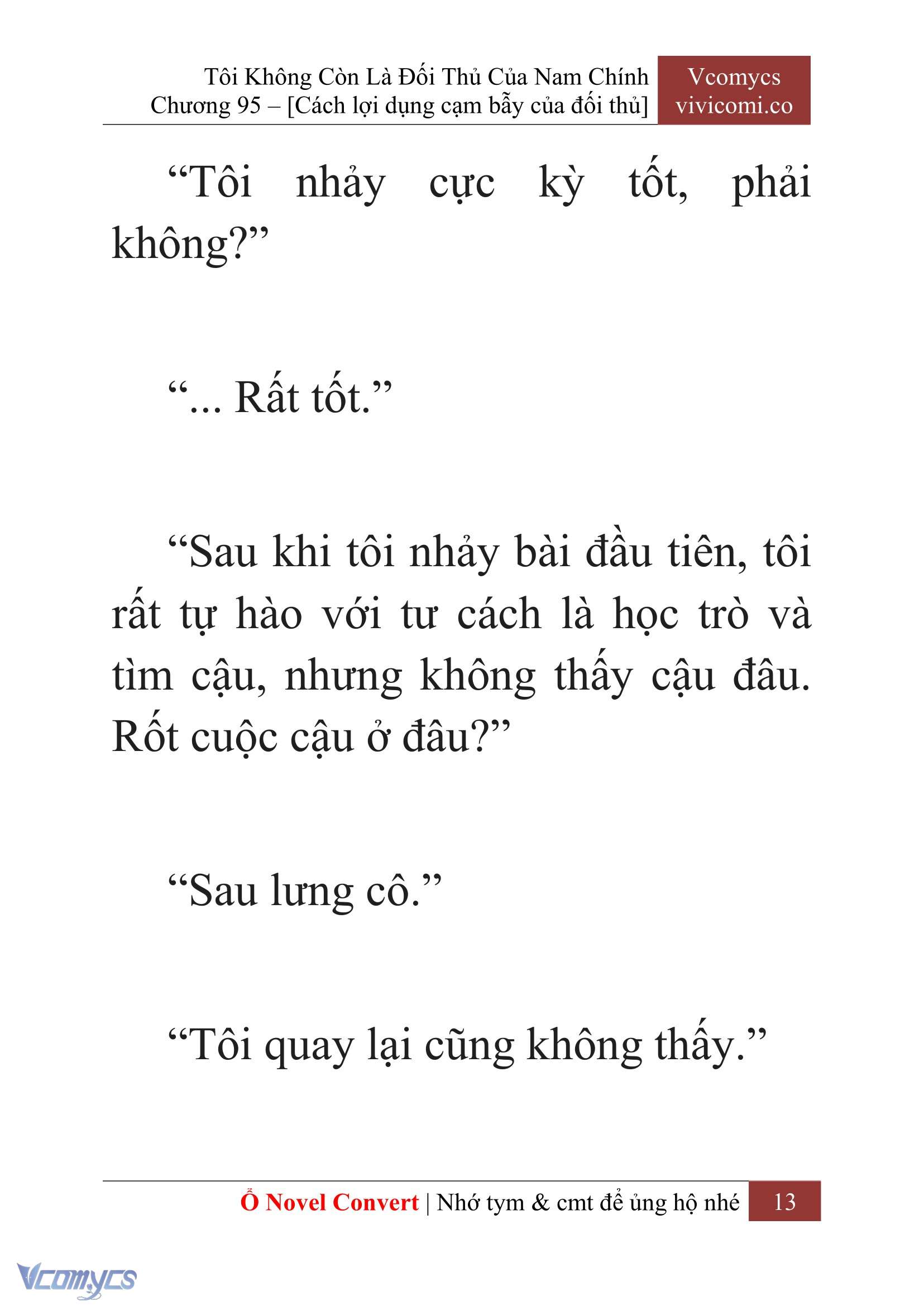 [Novel] Tôi Không Còn Là Đối Thủ Của Nam Chính Chap 95 - Trang 2