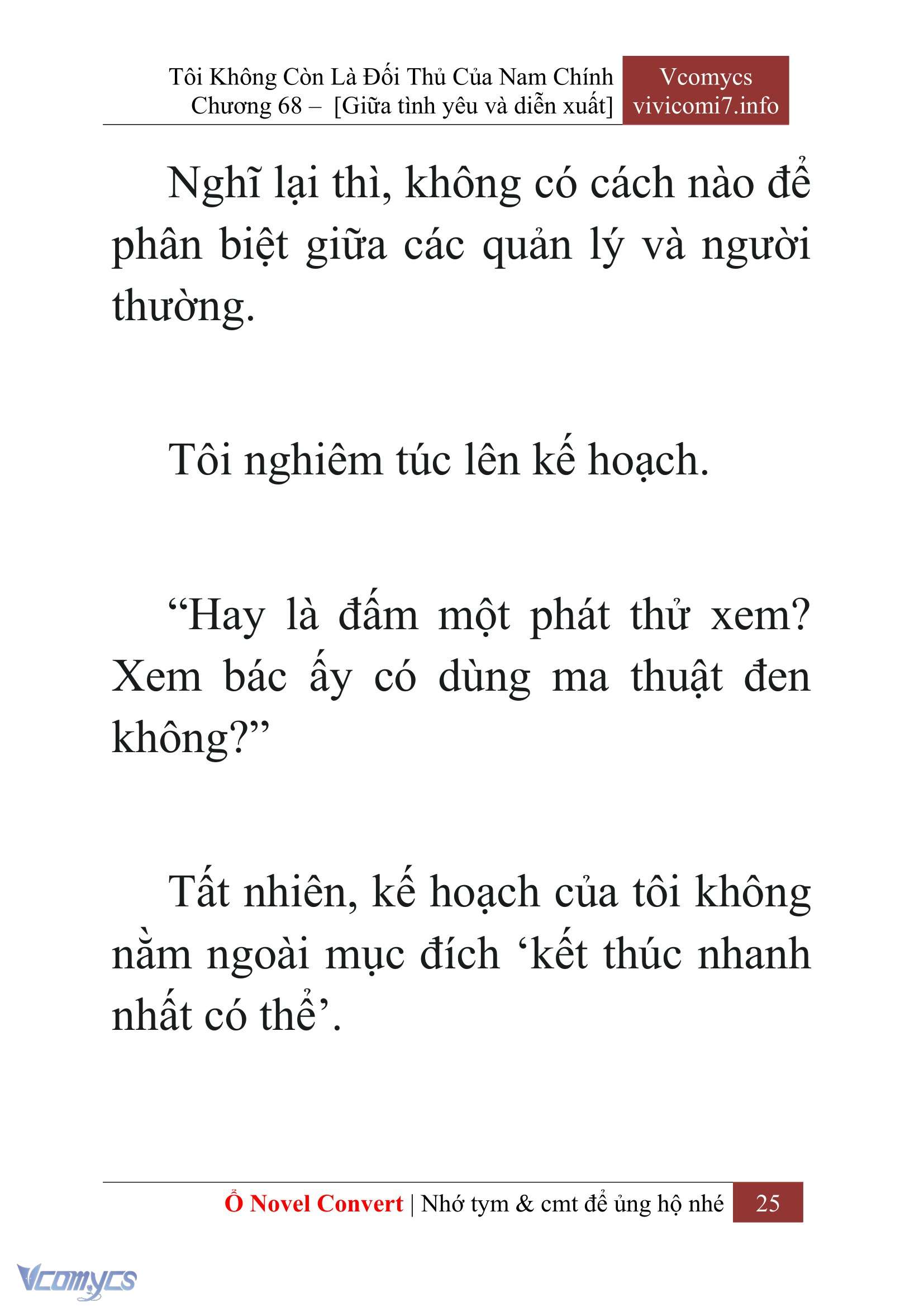 [Novel] Tôi Không Còn Là Đối Thủ Của Nam Chính Chap 68 - Trang 2