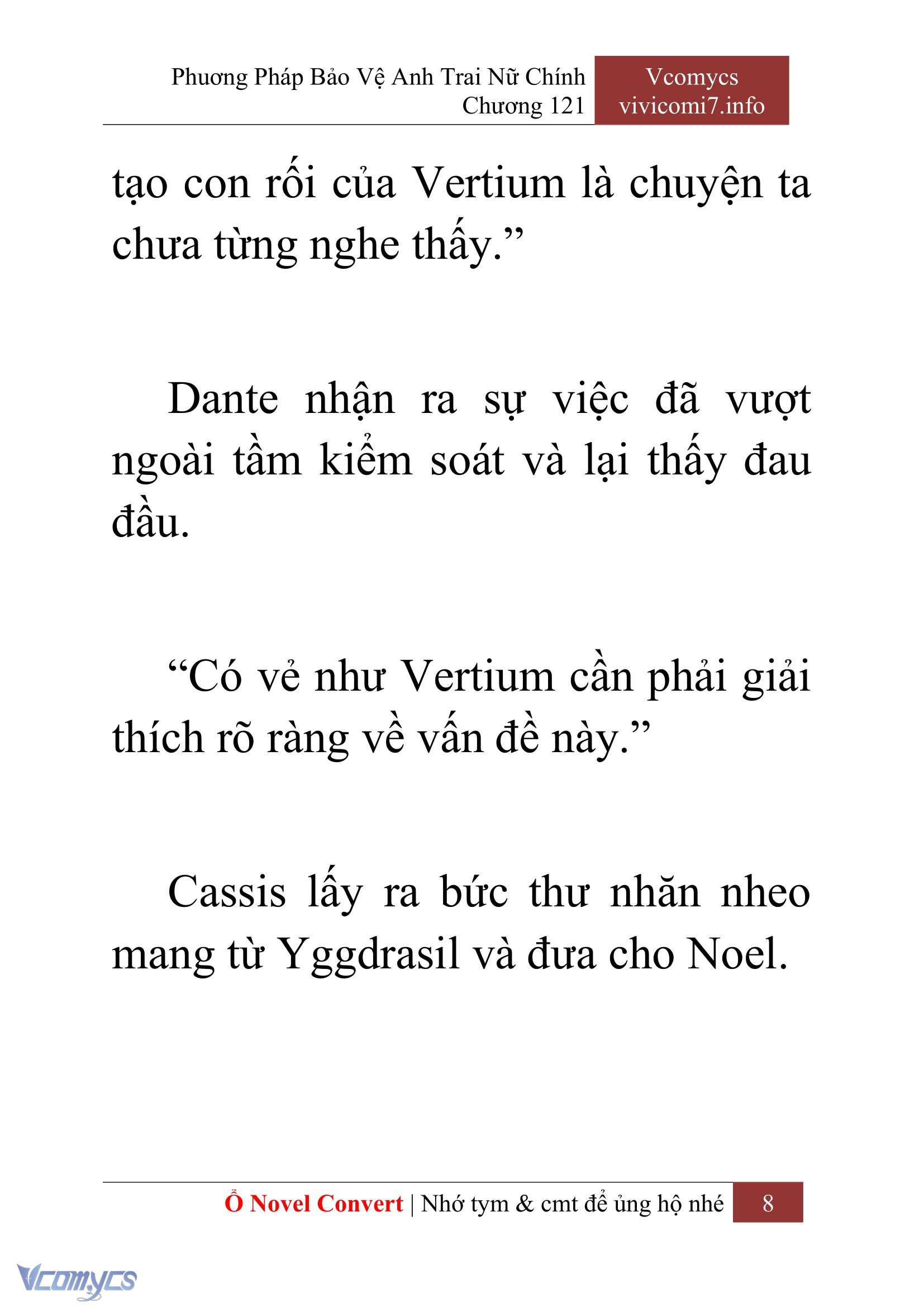 [Novel] Phương Pháp Bảo Vệ Anh Trai Nữ Chính Chap 121 - Trang 2