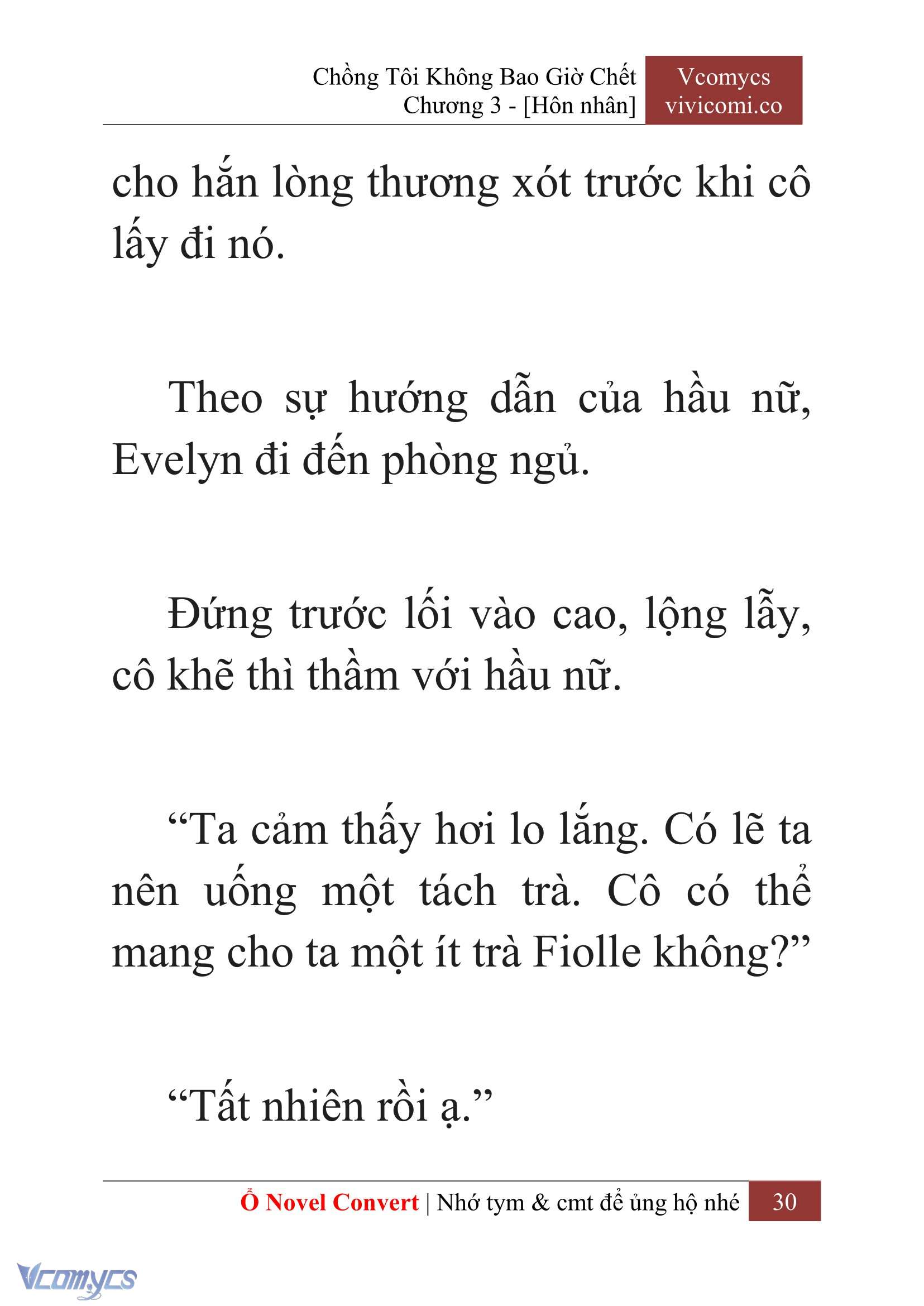 [Novel] Chồng Tôi Không Bao Giờ Chết Chap 3 - Trang 2