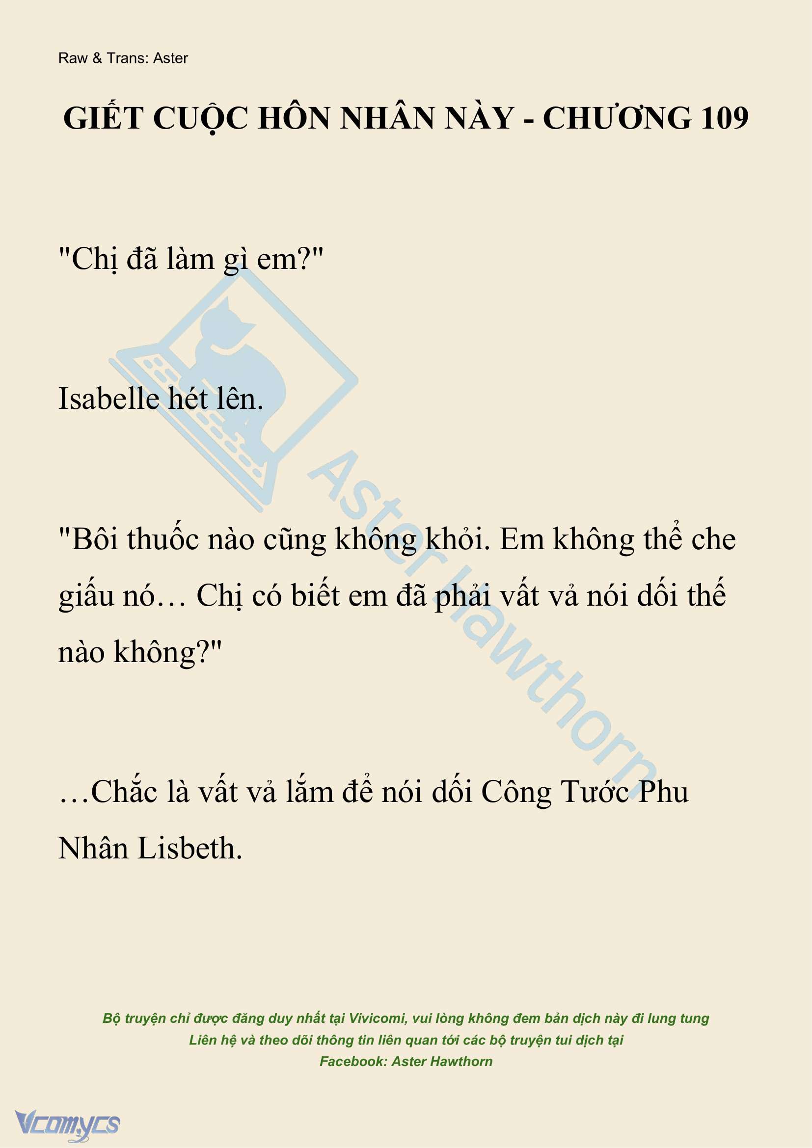 [NOVEL] Giết Cuộc Hôn Nhân Này Chap 109 - Next Chap 110