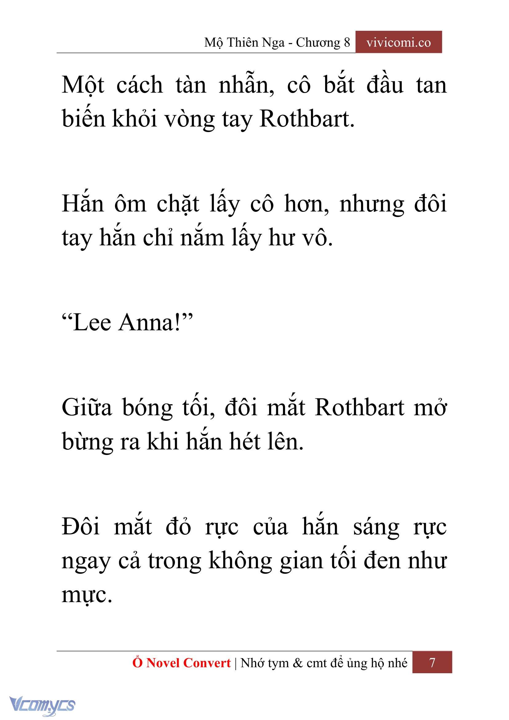 [Novel] Mộ Thiên Nga Chap 8 - Trang 2