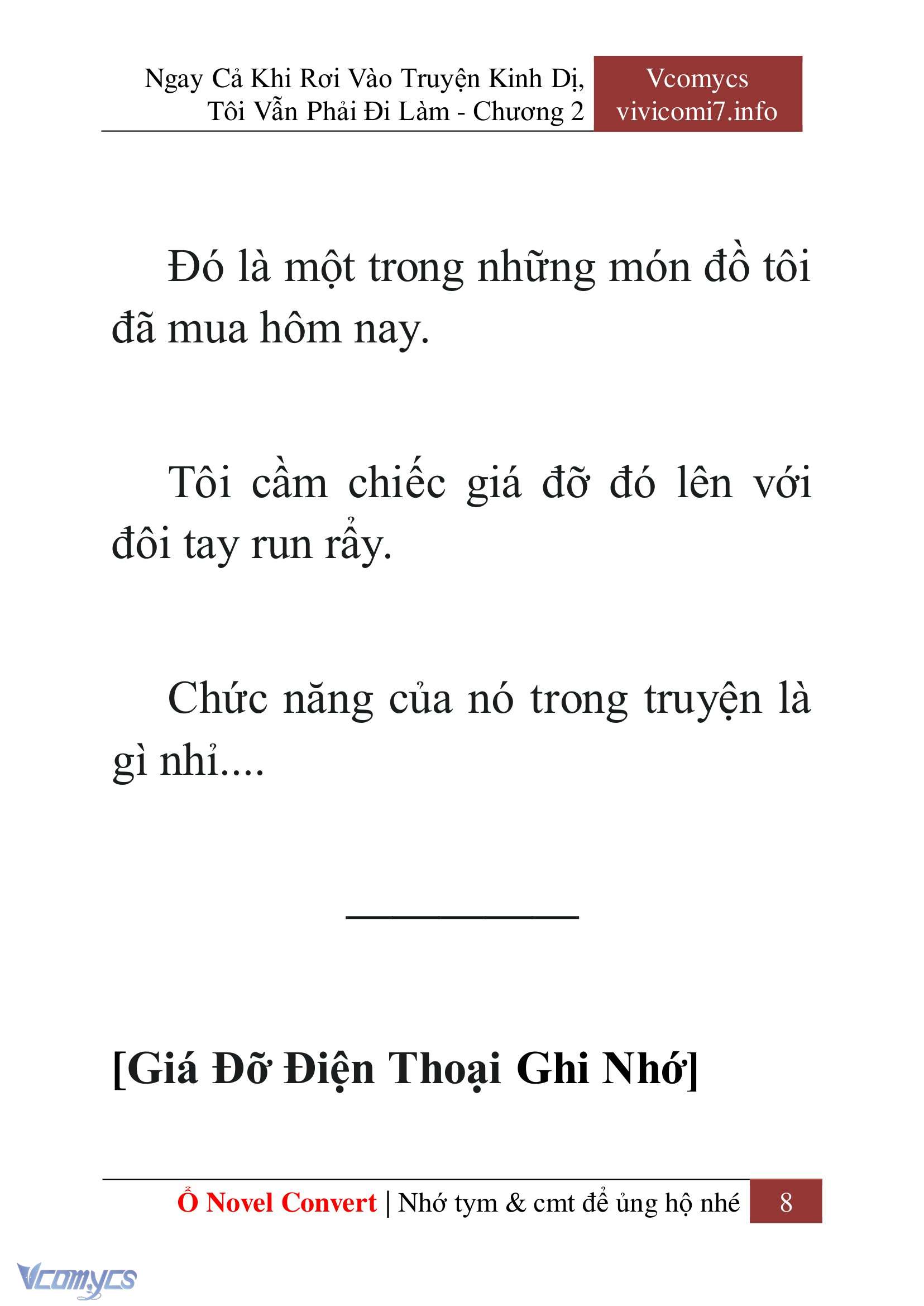 [Novel] Ngay Cả Khi Rơi Vào Truyện Kinh Dị, Tôi Vẫn Phải Đi Làm Chap 2 - Trang 2