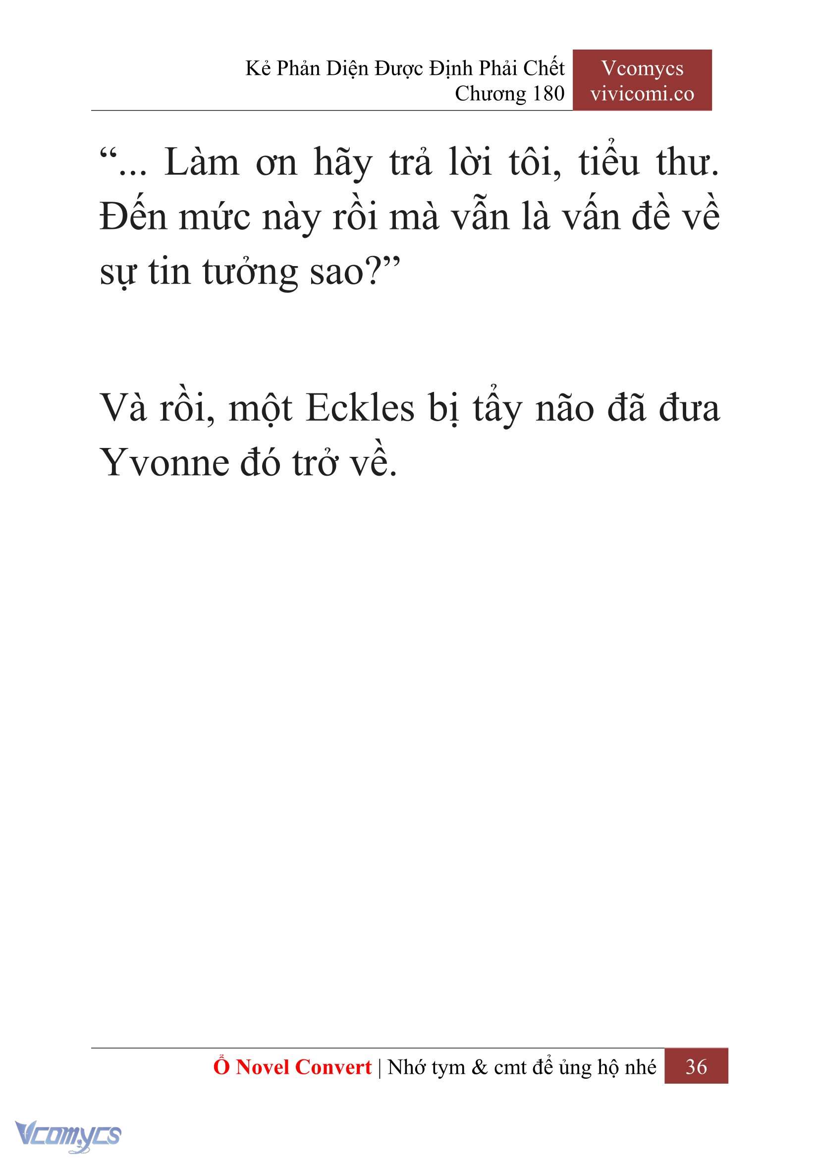 [Novel] Kẻ Phản Diện Được Định Phải Chết Chap 180 - Trang 2