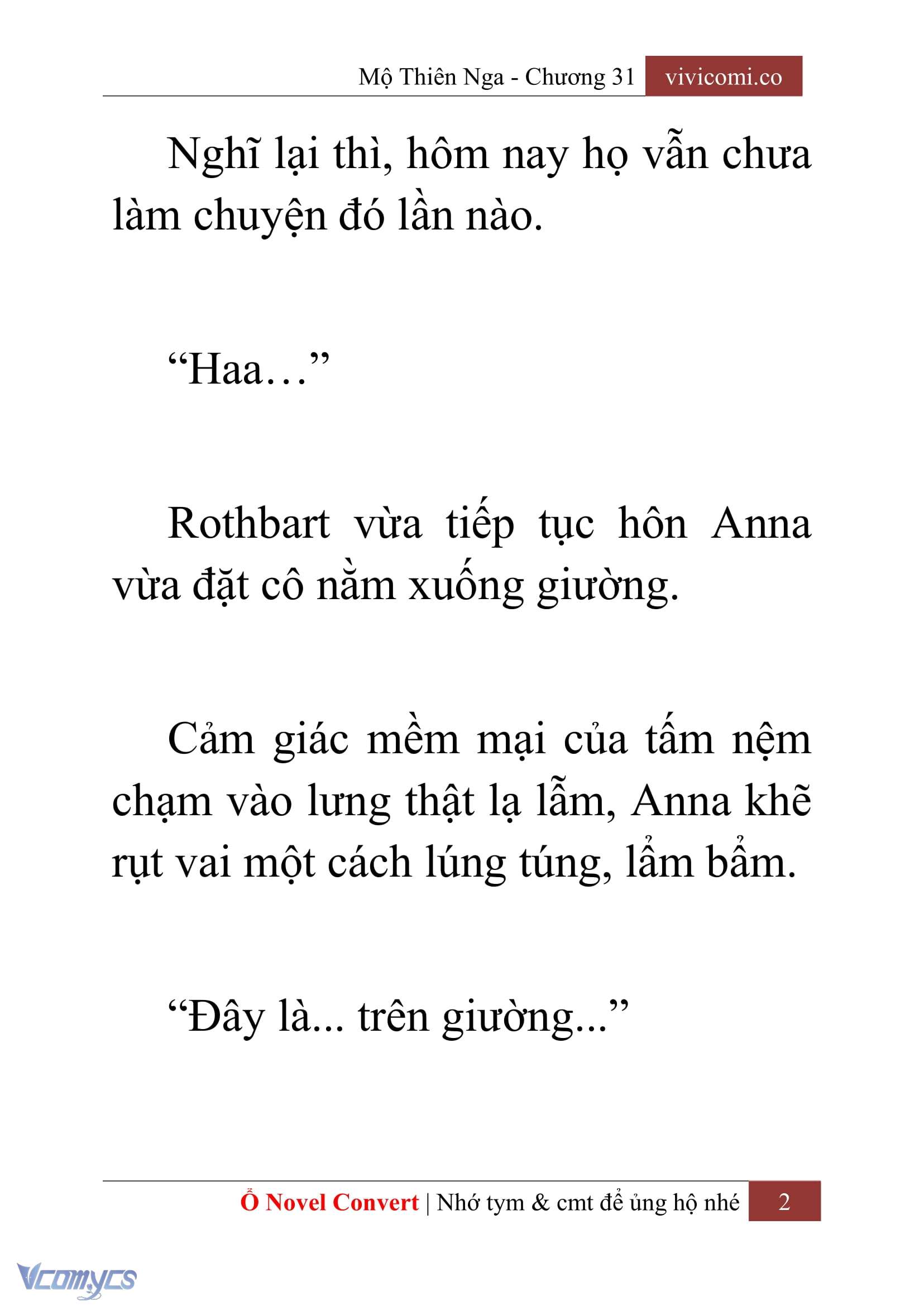 [Novel] Mộ Thiên Nga Chap 31 - Trang 2