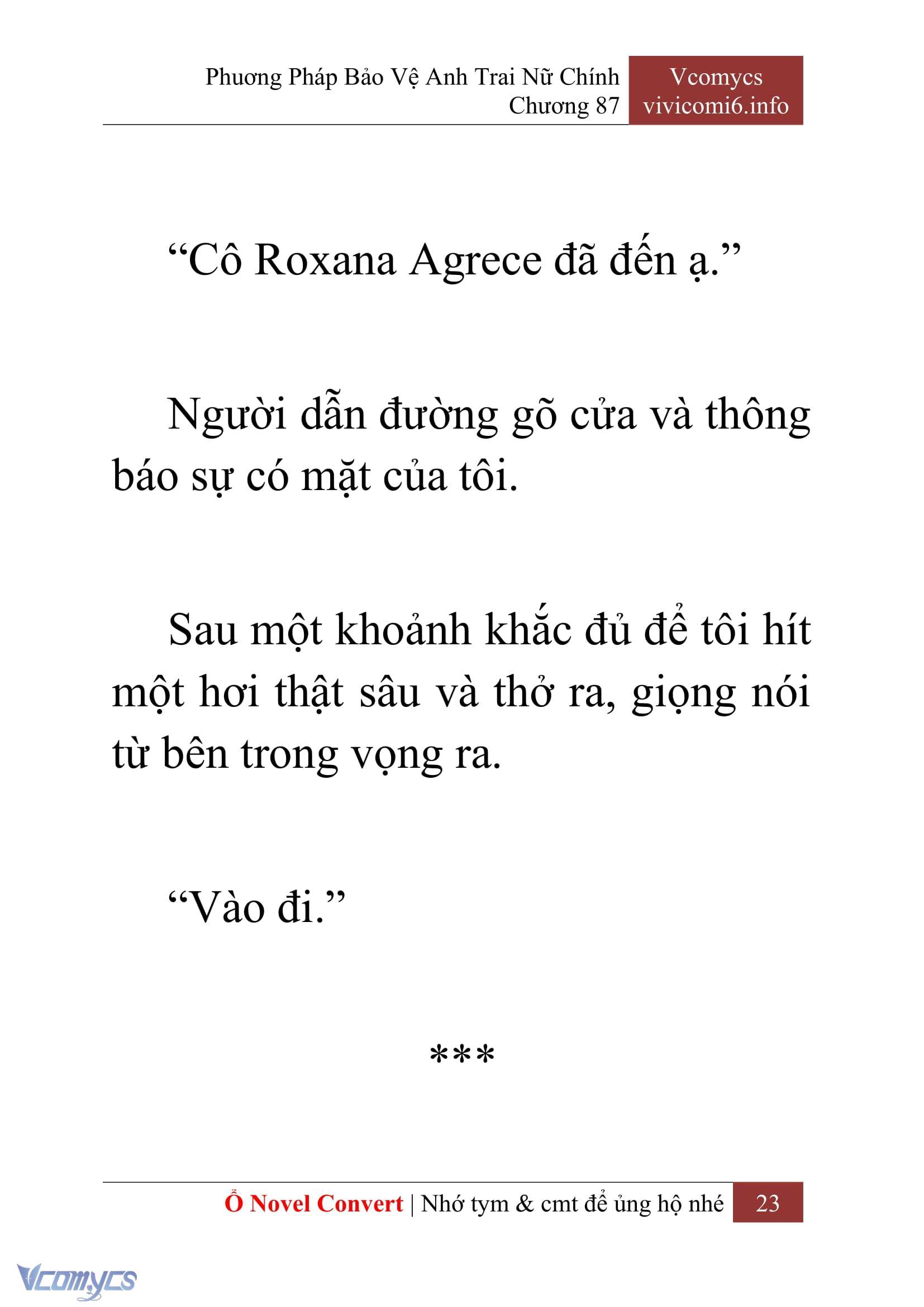 [Novel] Phương Pháp Bảo Vệ Anh Trai Nữ Chính Chap 87 - Trang 2