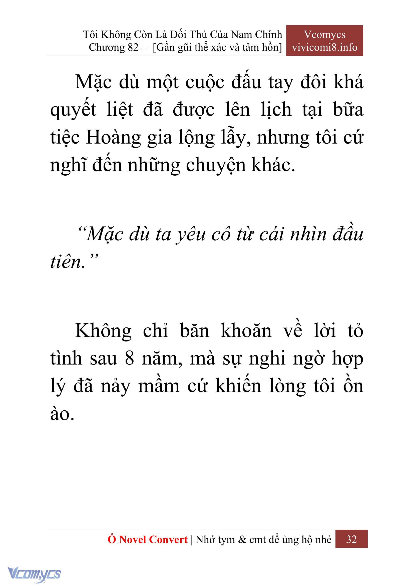 [Novel] Tôi Không Còn Là Đối Thủ Của Nam Chính Chap 82 - Trang 2