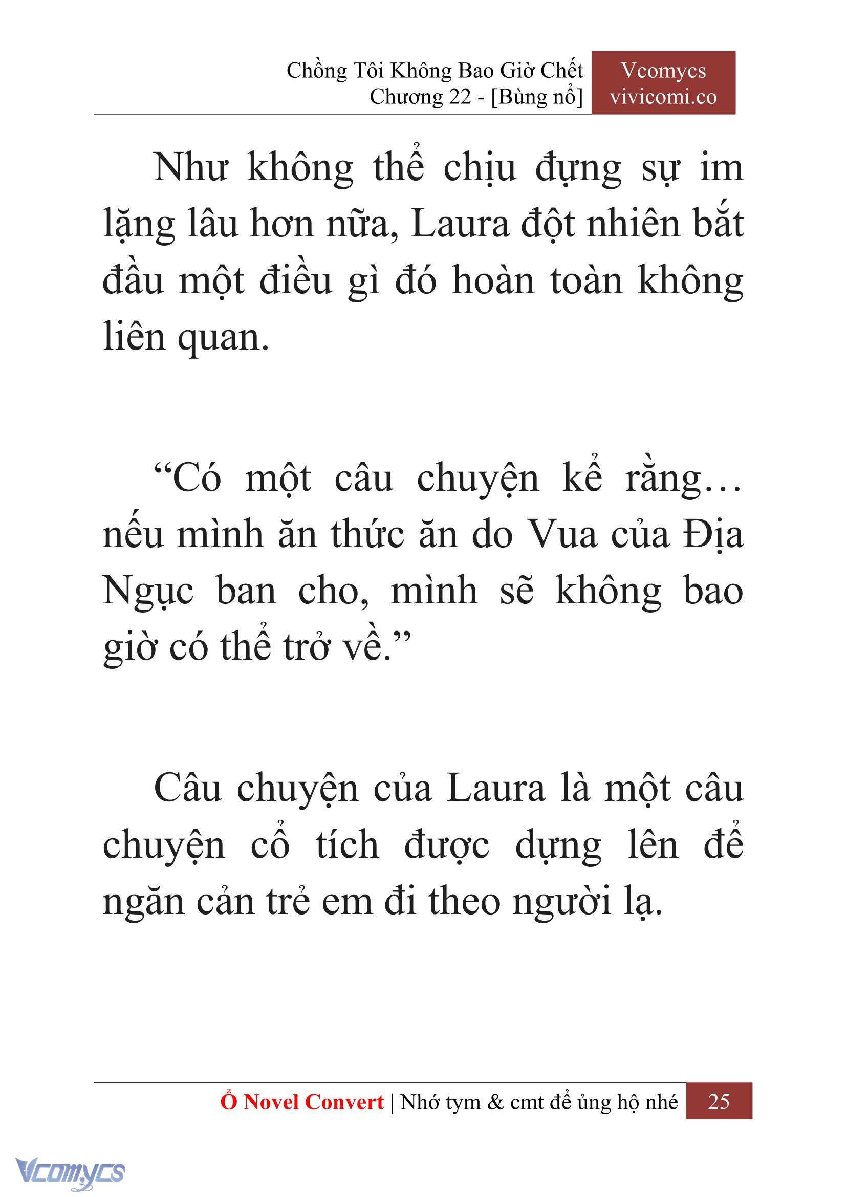 [Novel] Chồng Tôi Không Bao Giờ Chết Chap 22 - Trang 2