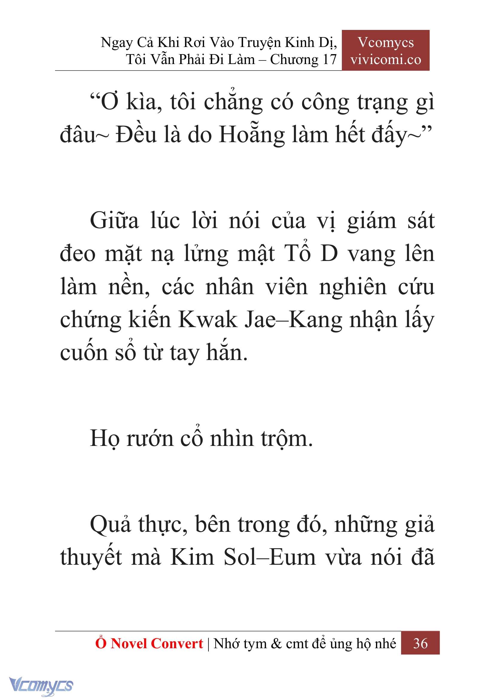 [Novel] Ngay Cả Khi Rơi Vào Truyện Kinh Dị, Tôi Vẫn Phải Đi Làm Chap 17 - Trang 2
