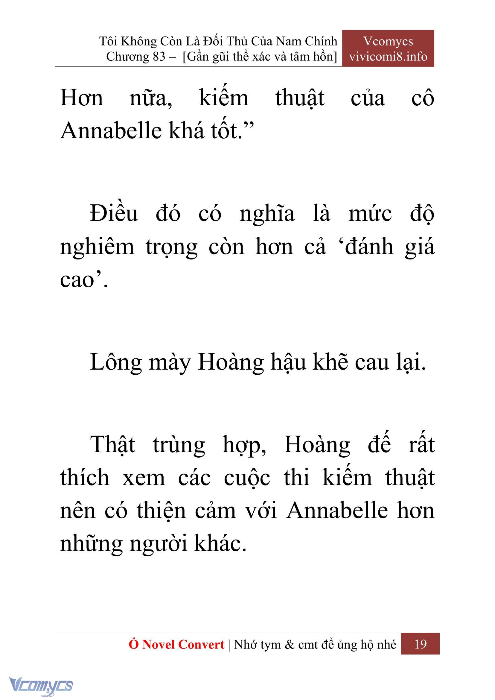 [Novel] Tôi Không Còn Là Đối Thủ Của Nam Chính Chap 83 - Trang 2