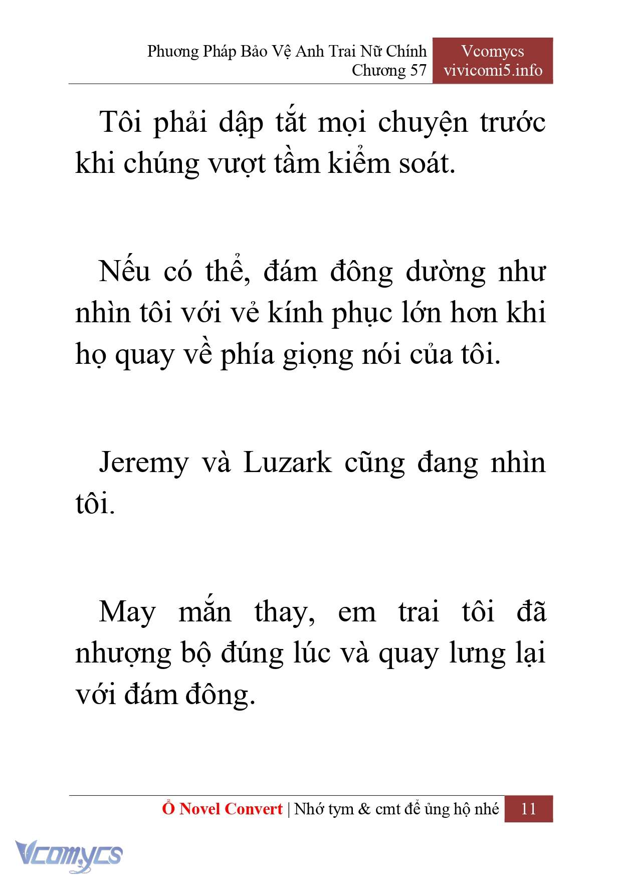 [Novel] Phương Pháp Bảo Vệ Anh Trai Nữ Chính Chap 57 - Trang 2