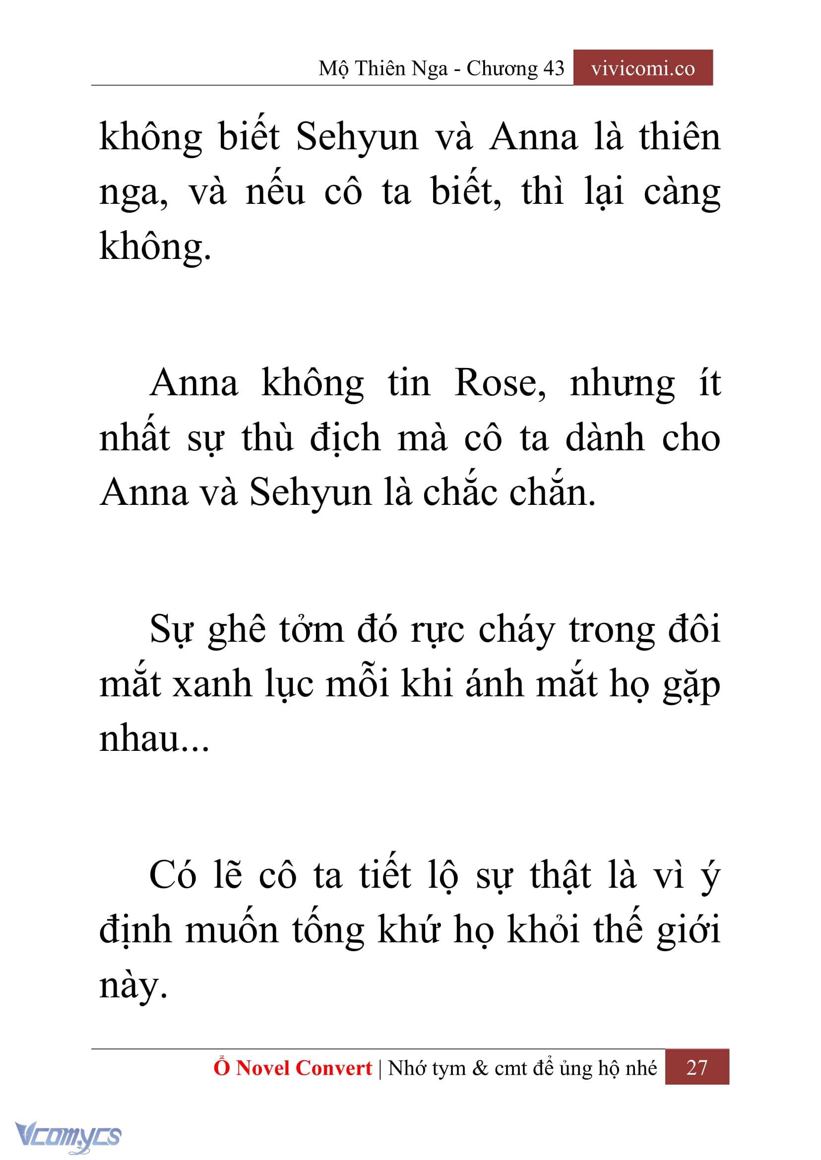 [Novel] Mộ Thiên Nga Chap 43 - Trang 2