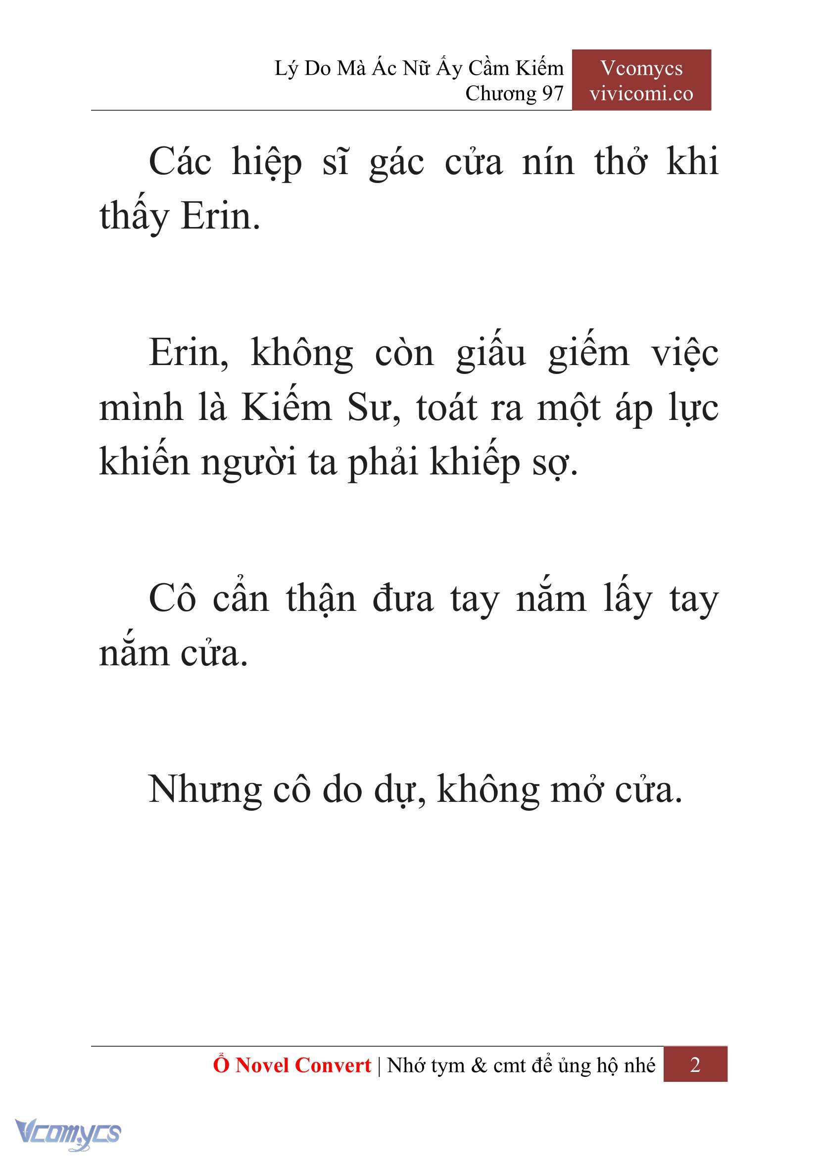 [Novel] Lý Do Mà Ác Nữ Ấy Cầm Kiếm Chap 97 - Next Chap 98