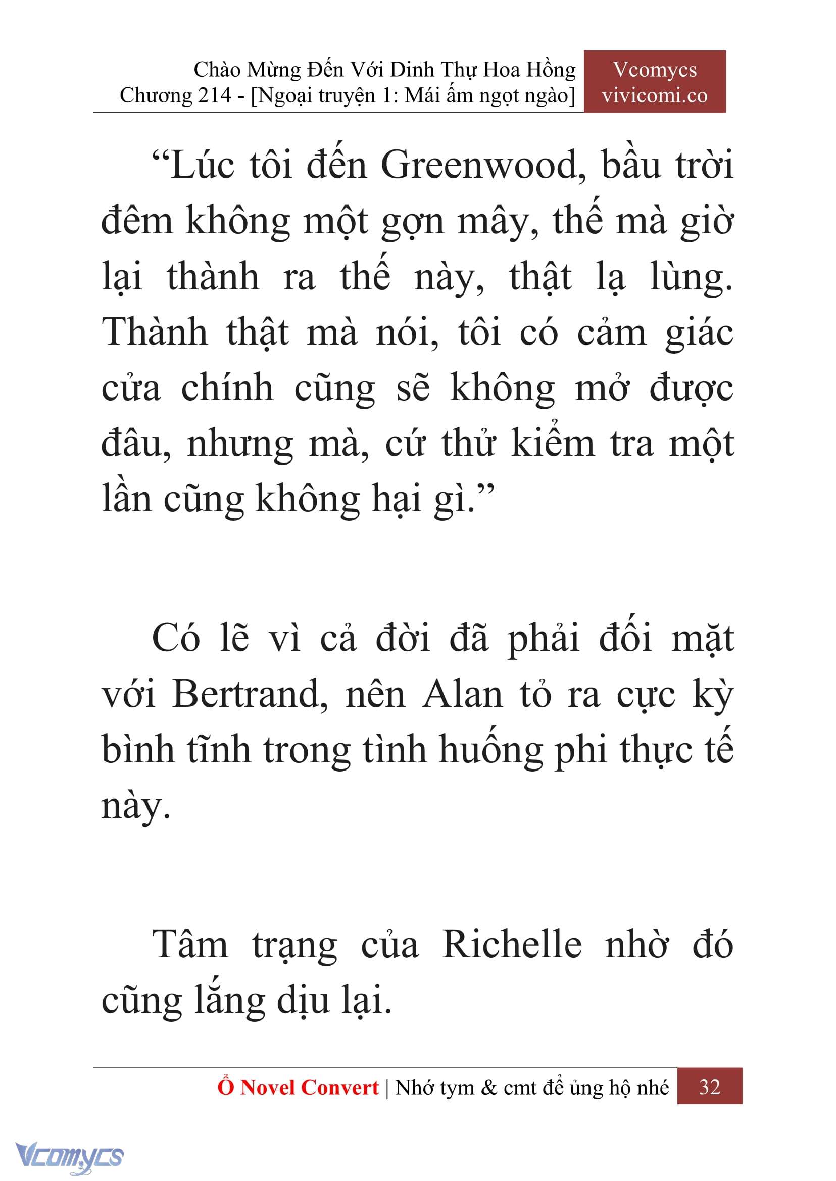 [Novel] Chào Mừng Đến Với Dinh Thự Hoa Hồng Chap 214 - Trang 2