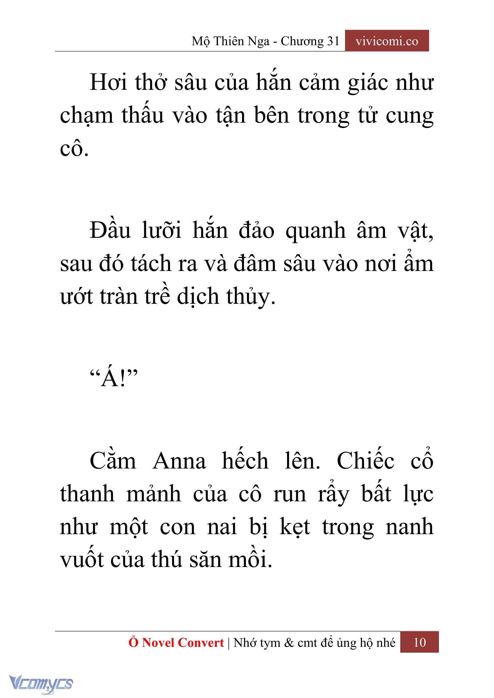 [Novel] Mộ Thiên Nga Chap 31 - Trang 2