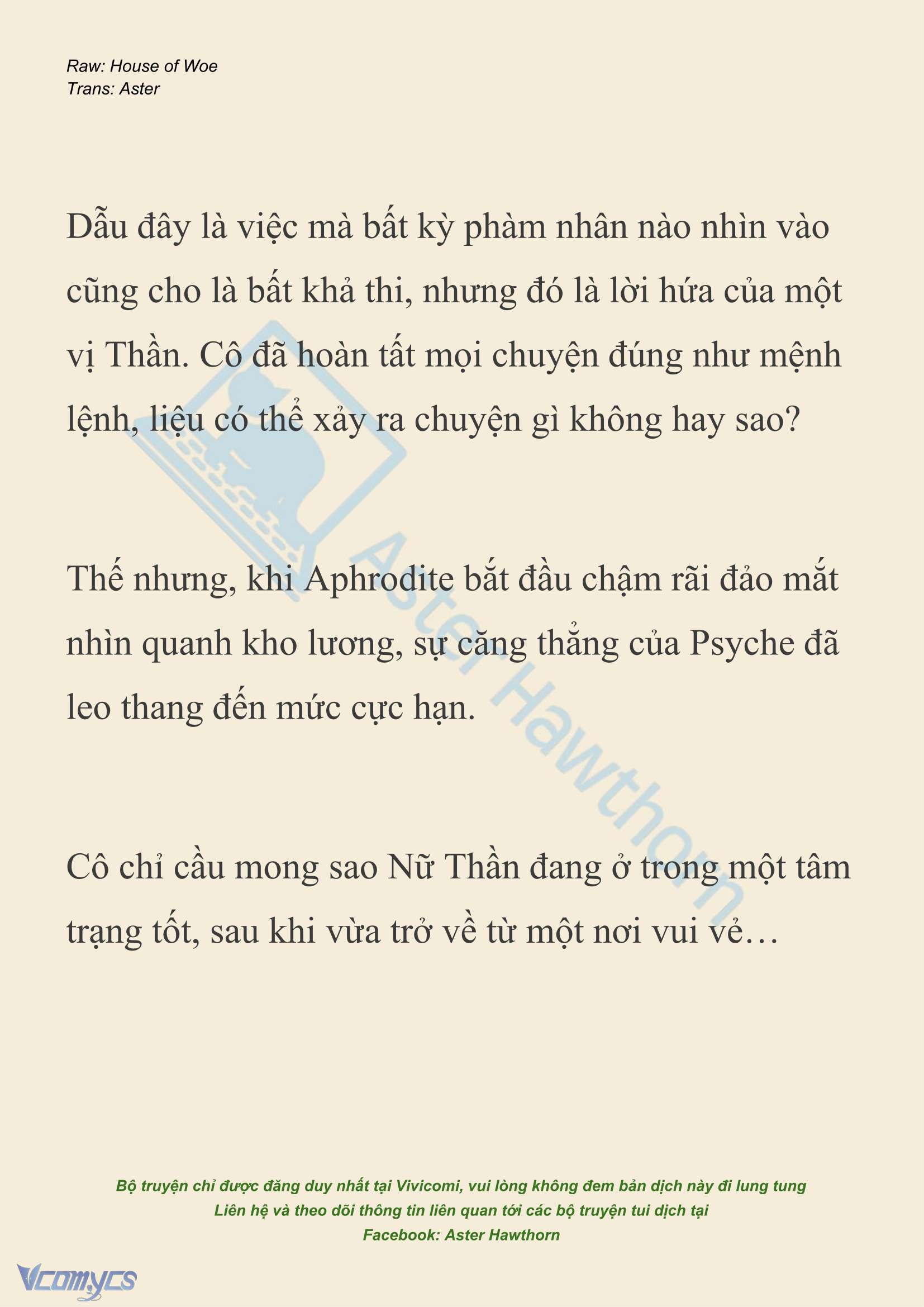 [NOVEL] Dành Cho Các Nữ Thần: Dành cho Psyche Chap 41 - Trang 2