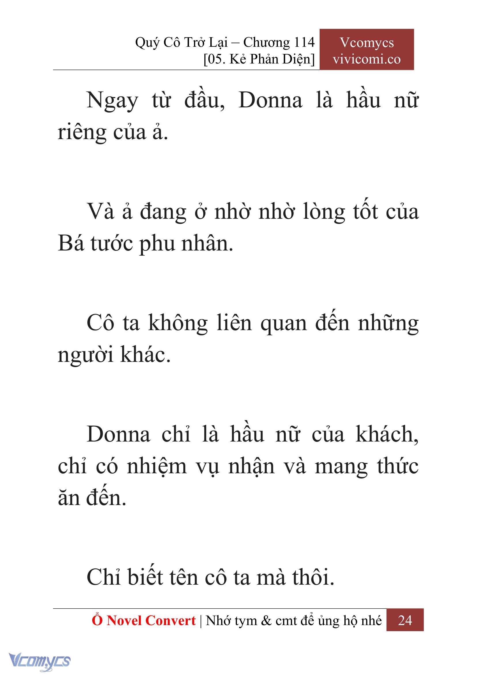 [Novel] Quý Cô Trở Lại Chap 114 - Trang 2