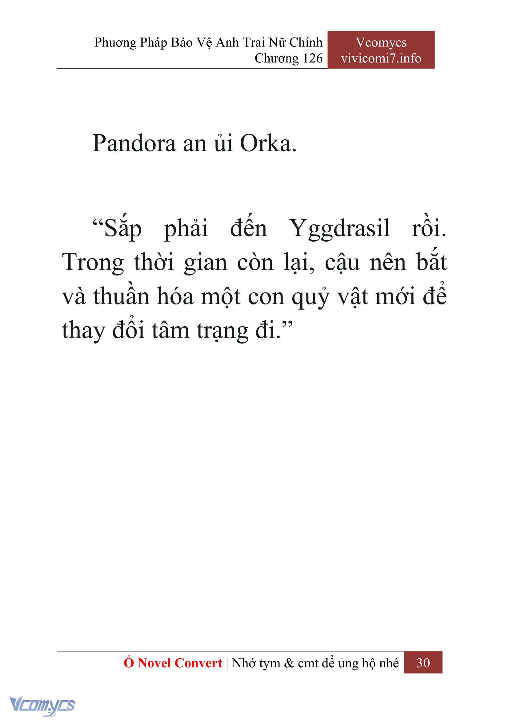 [Novel] Phương Pháp Bảo Vệ Anh Trai Nữ Chính Chap 126 - Trang 2