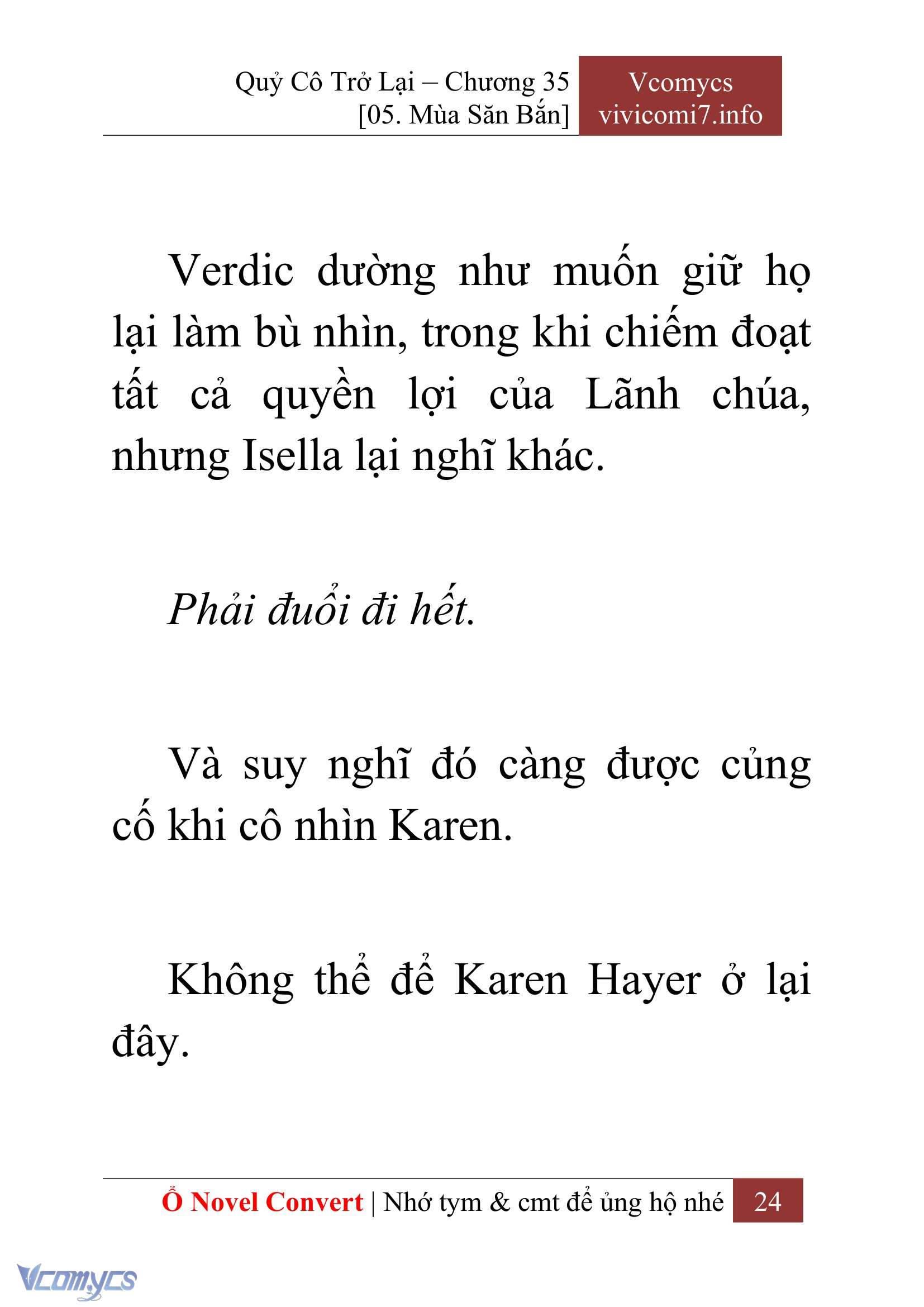 [Novel] Quý Cô Trở Lại Chap 35 - Trang 2