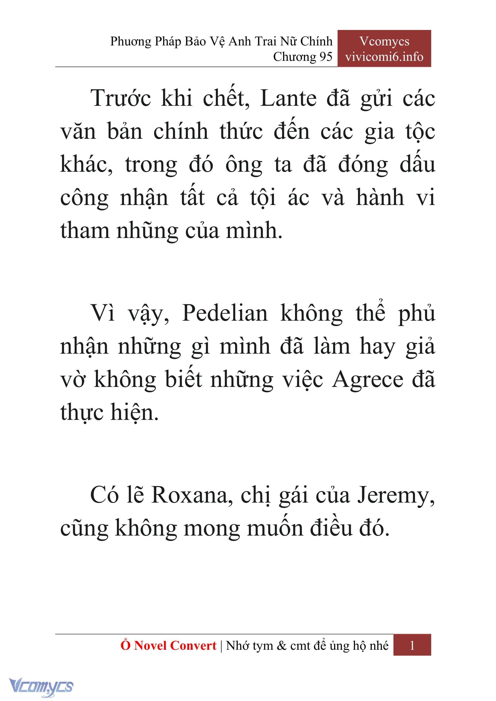 [Novel] Phương Pháp Bảo Vệ Anh Trai Nữ Chính Chap 95 - Next Chap 96