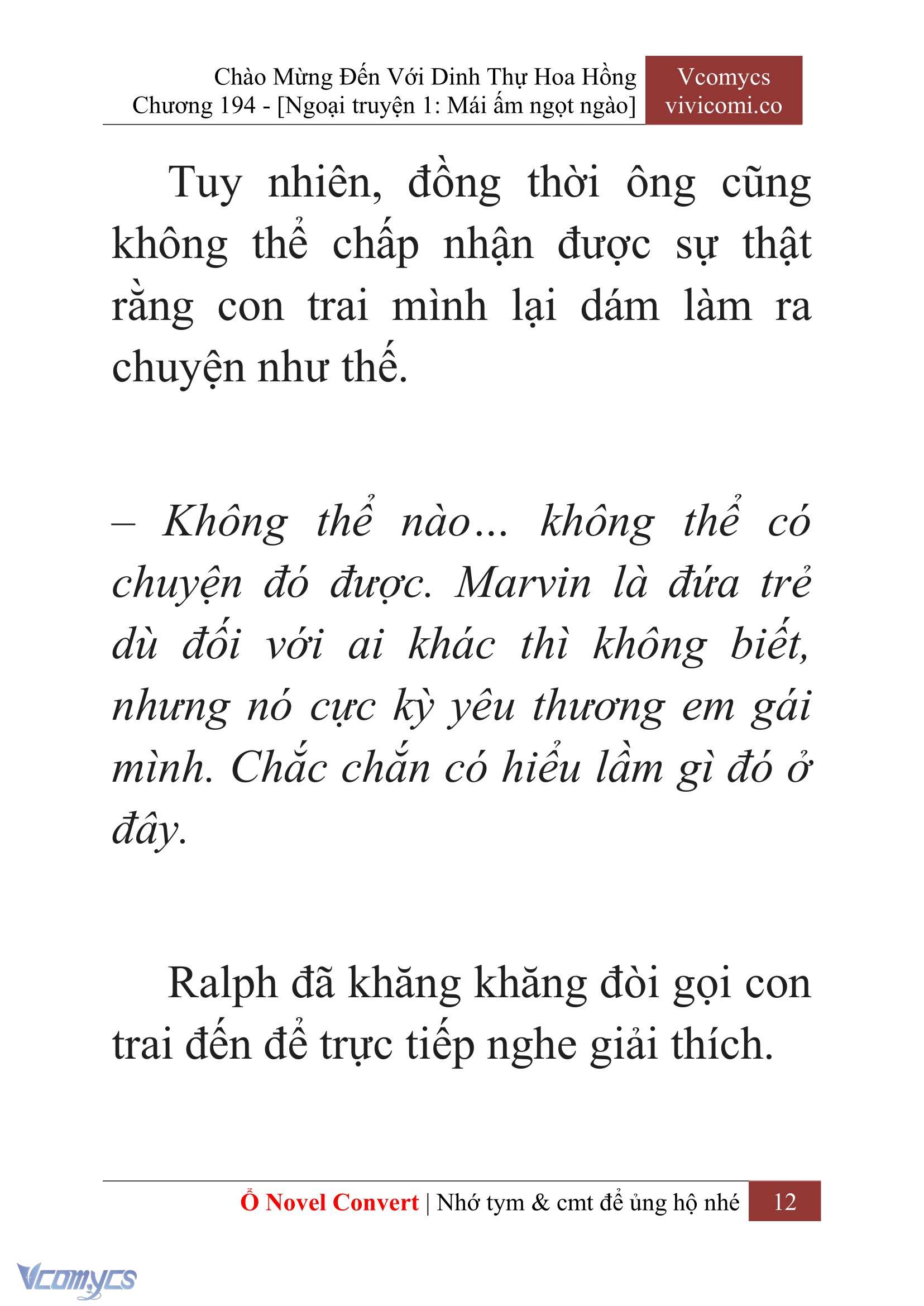[Novel] Chào Mừng Đến Với Dinh Thự Hoa Hồng Chap 194 - Trang 2