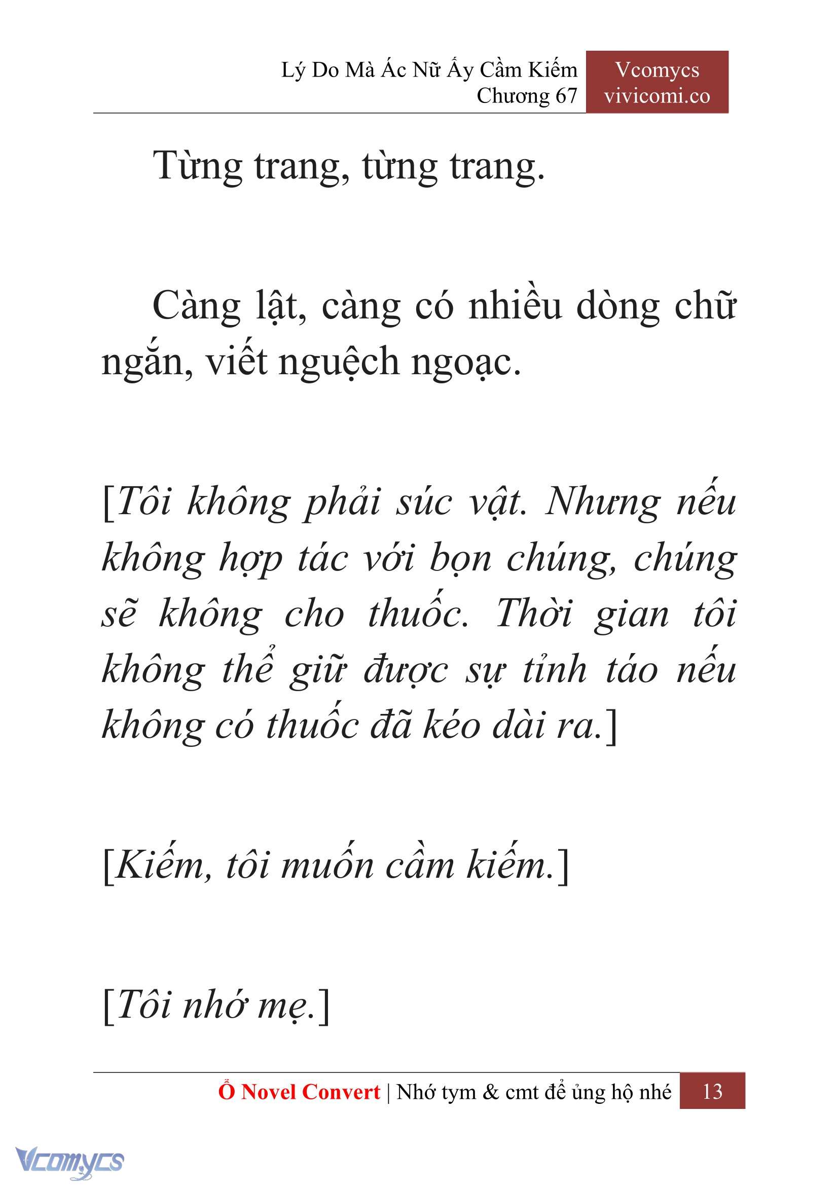 [Novel] Lý Do Mà Ác Nữ Ấy Cầm Kiếm Chap 67 - Next Chap 68