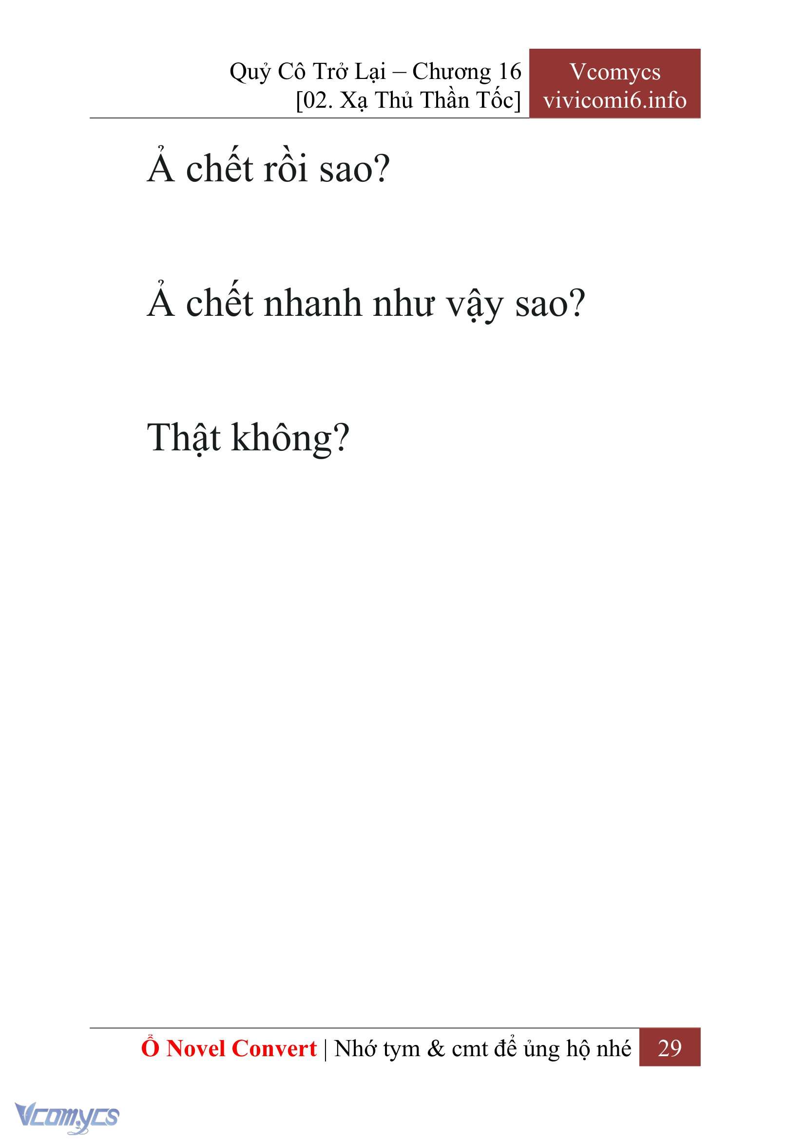 [Novel] Quý Cô Trở Lại Chap 16 - Trang 2