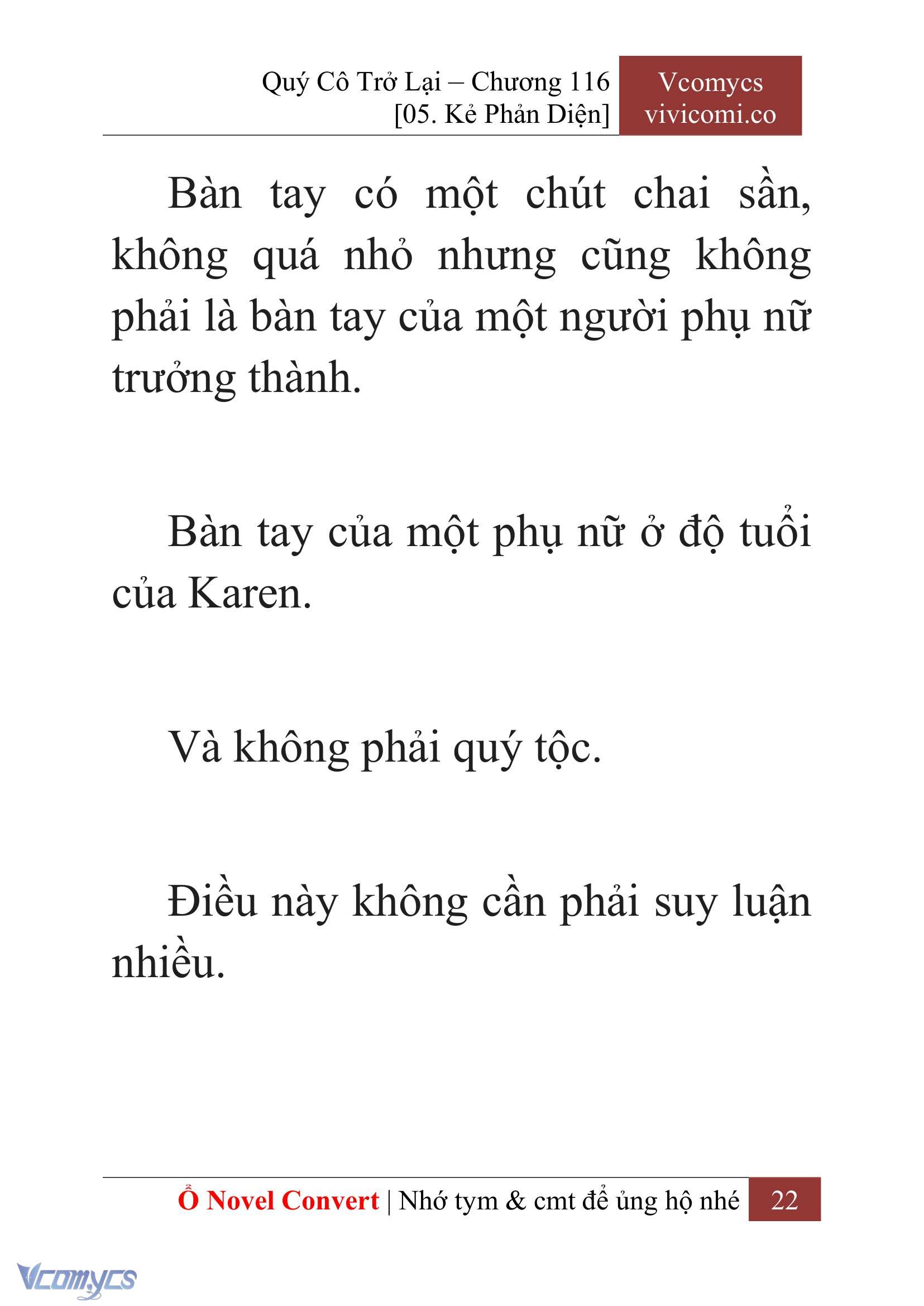 [Novel] Quý Cô Trở Lại Chap 116 - Trang 2